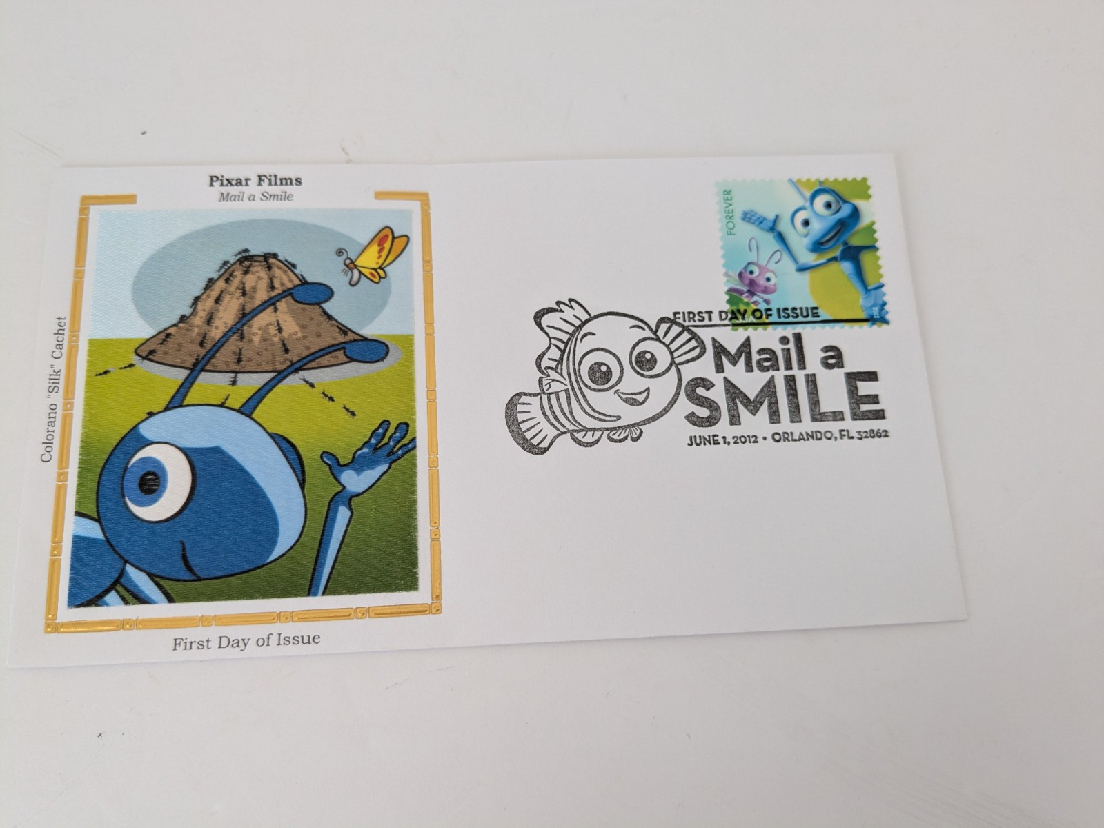 Pixar Films First Day Postage Stamp Lot of 5 Incredibles, Nemo, Ants, Toy Story