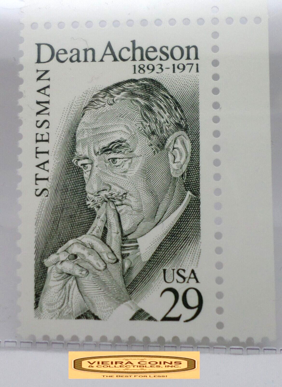 1893 – 1971 USA Dean Acheson Statesman 29 Cents Stamp – #S40949NQ