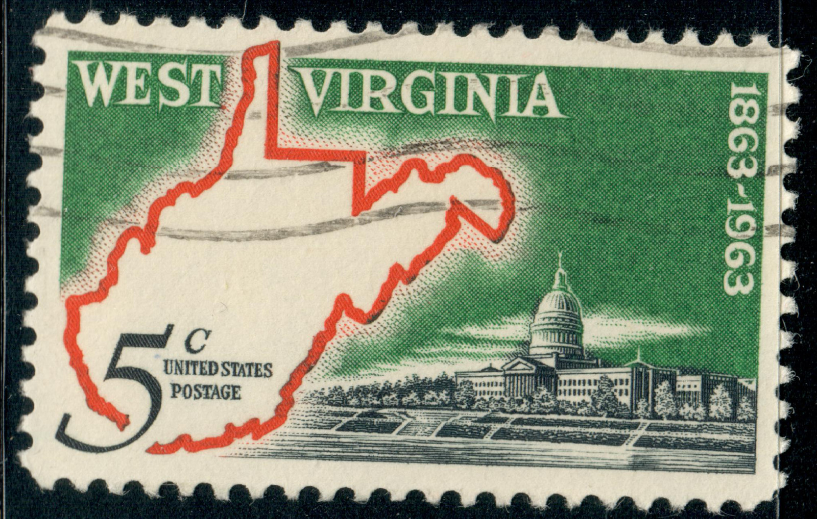 USA – 1963 – West Virginia Statehood – 5¢ – #3160