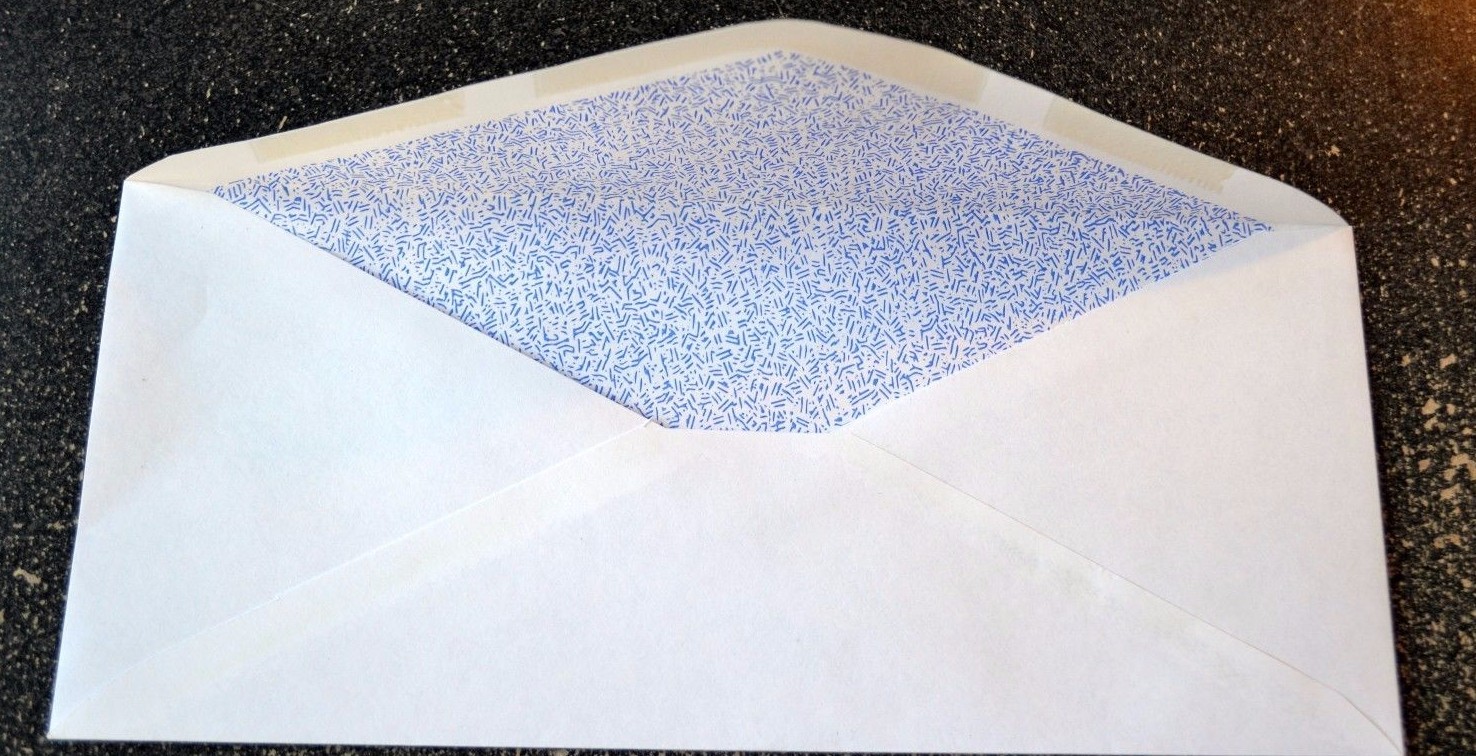 20 Forever Stamped Envelopes – #10 White Woved Security 4 1/8″ X 9 1/2″ Gummed