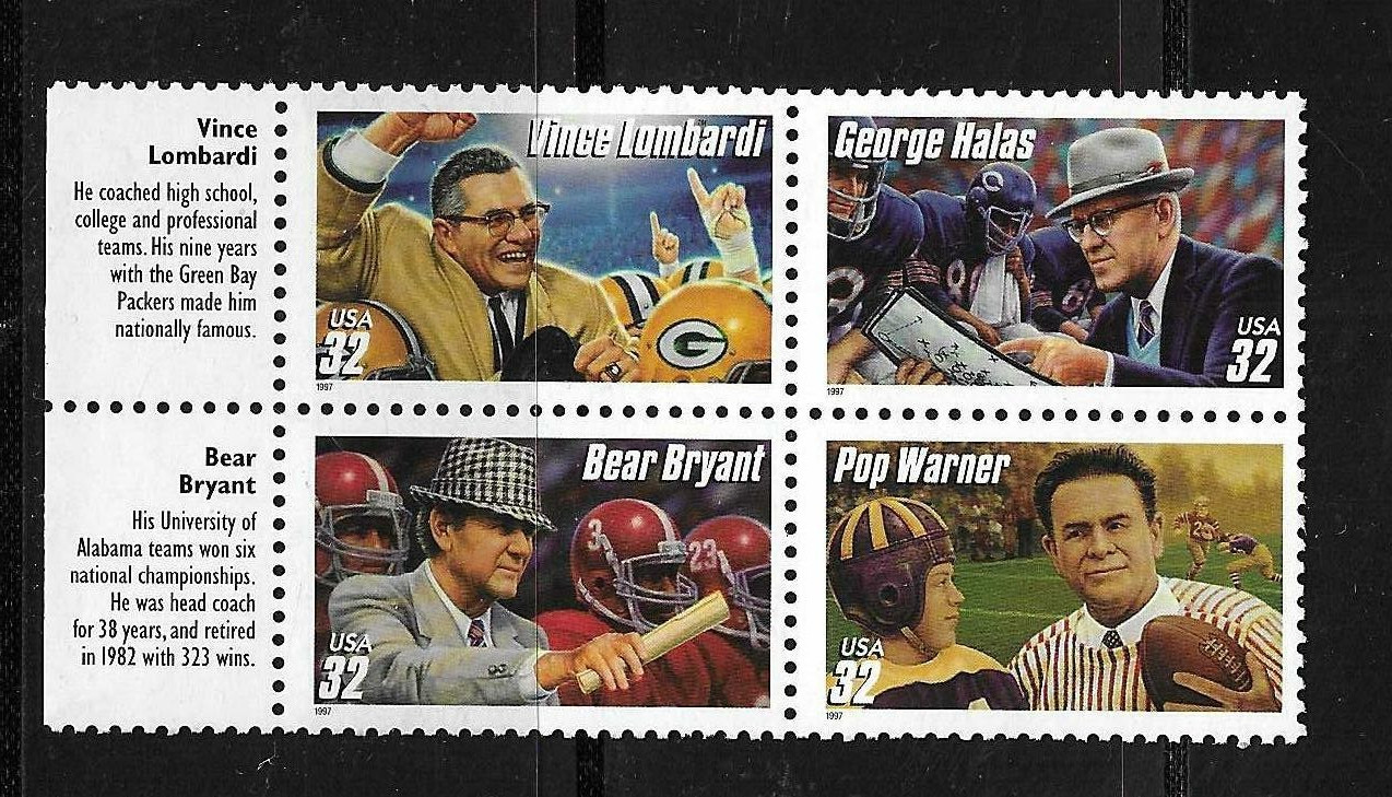 USA SC # 3146a Football Coaches . MNH