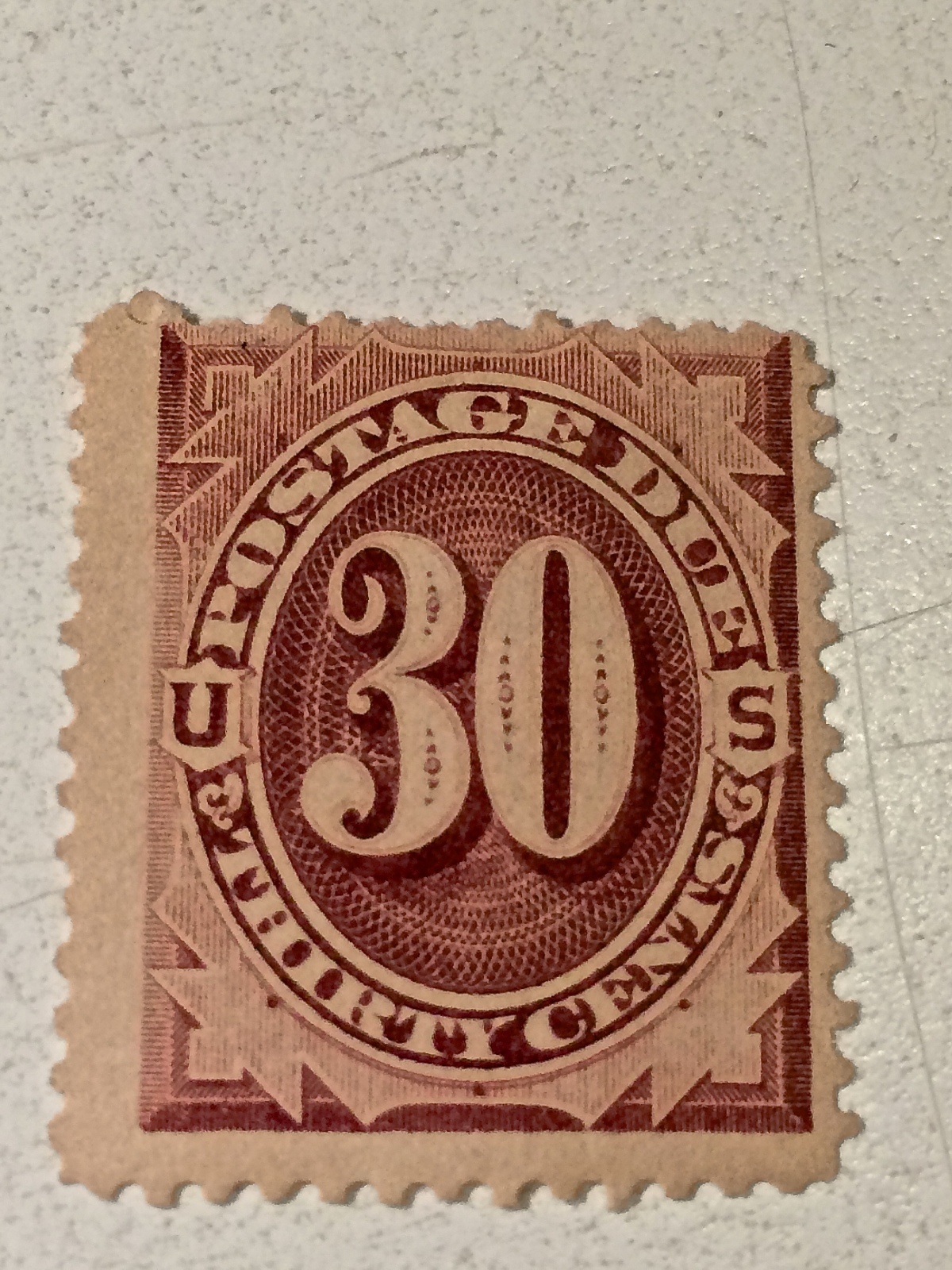 US POSTAGE DUE 30 Cent Stamp Scott’s # J6