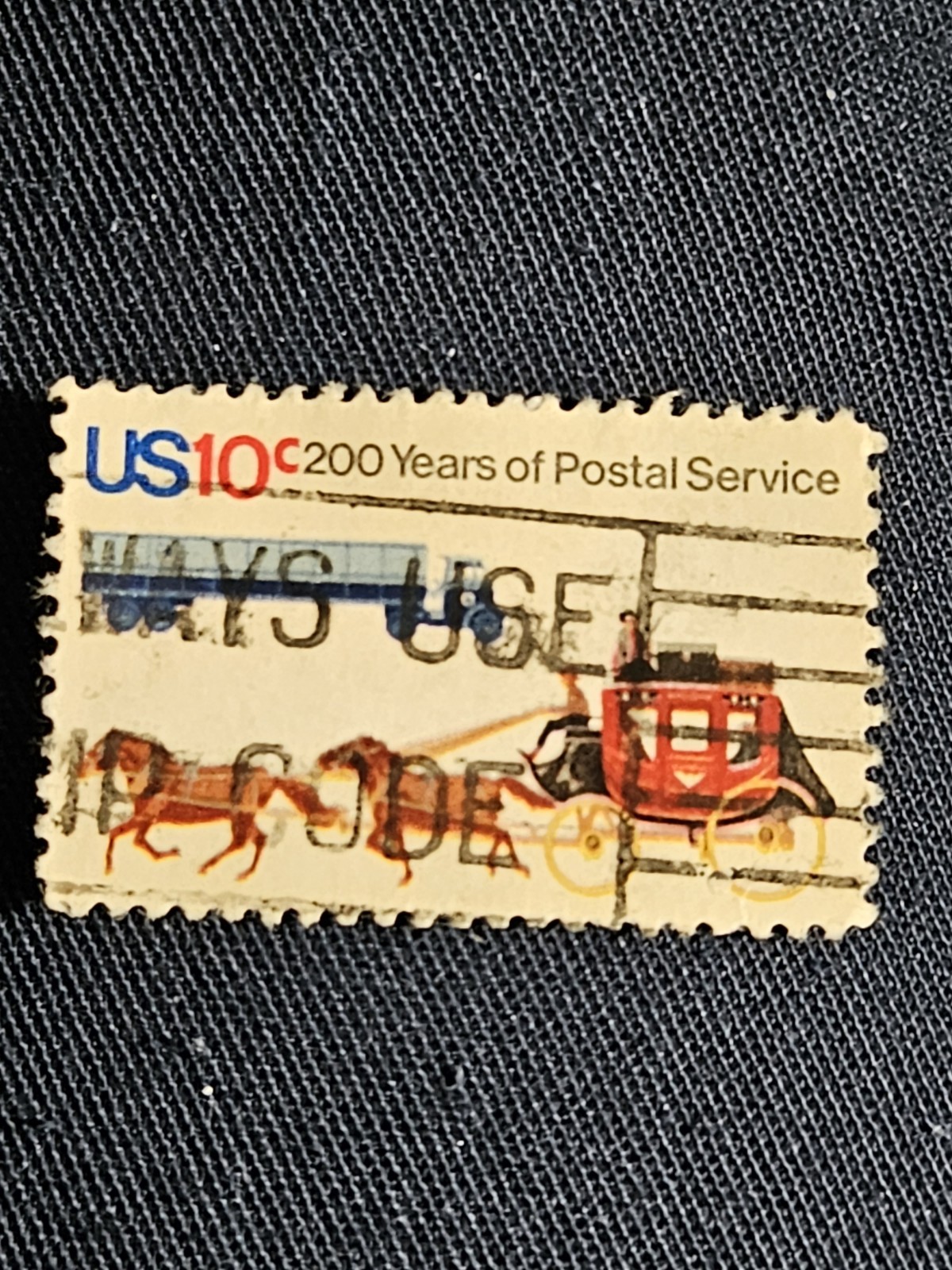 U.S. Postage Stamp Scott #1572, 200 Years Of Postal Service 10c