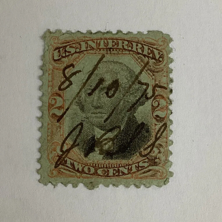 US Postage Stamp 2 Cents Scott #R135a ? George Washington 1875