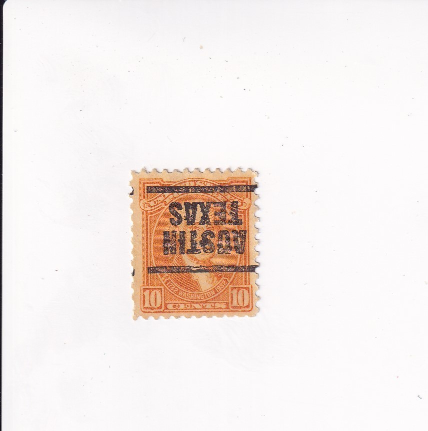 US WASHINGTON 10 CENTS ORANGE STAMP 1932 WASHINGTON BICENTENNIAL ISSUE (US)
