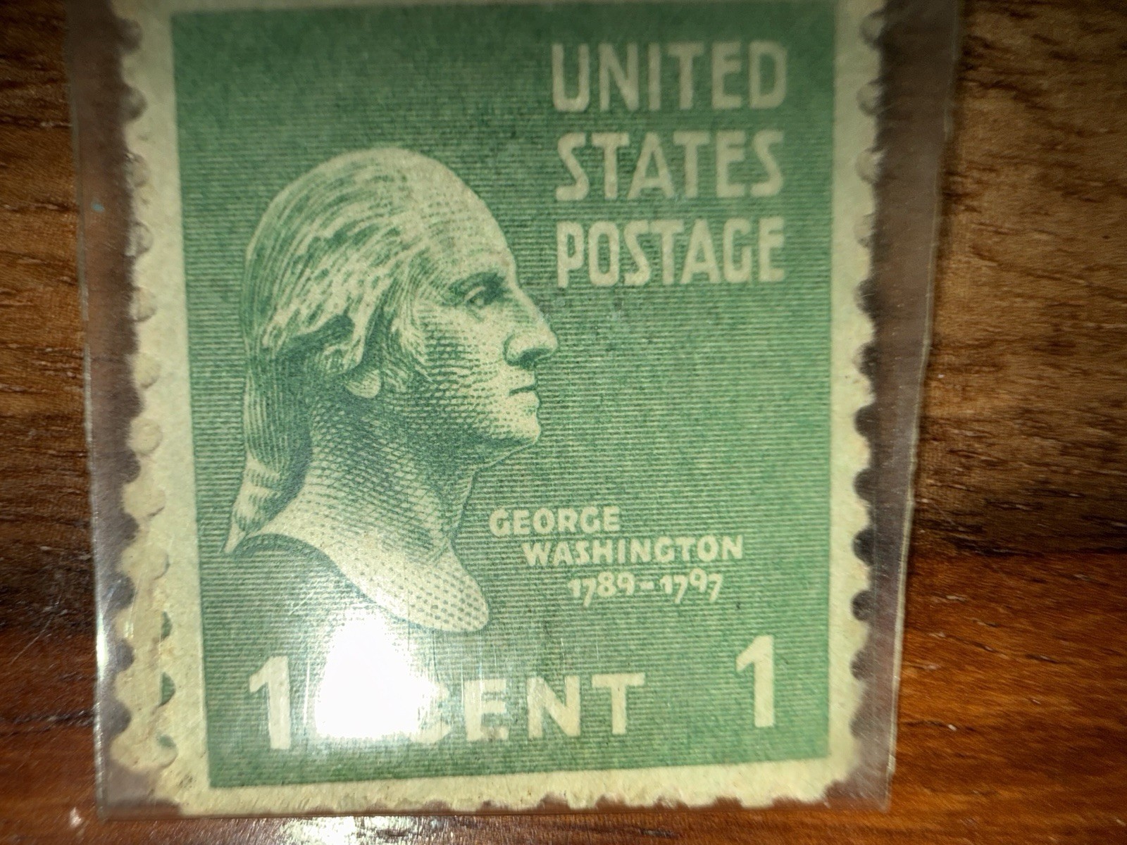 Washington 1 Cent Green Stamp 1789-1797 ( Extremely Rare Vintage ) Mint.