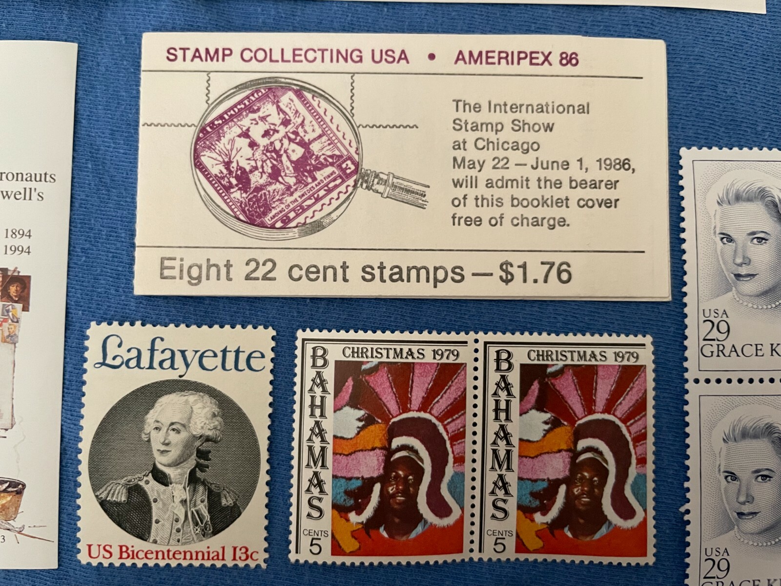 Vintage Collection of Unposted US STAMPS World Cup Wildlife Bugs Bunny Olympics