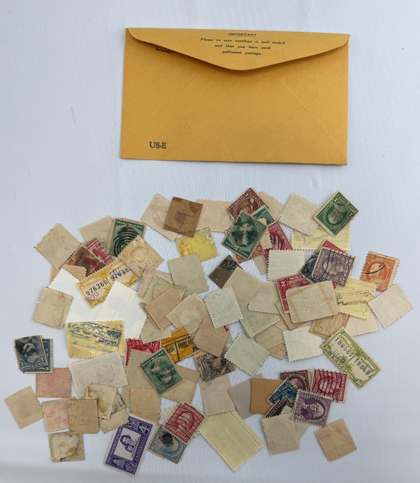 Vintage US Stamp Mixture Lot 75 and more Used Stamps Washington Franklin Revenue