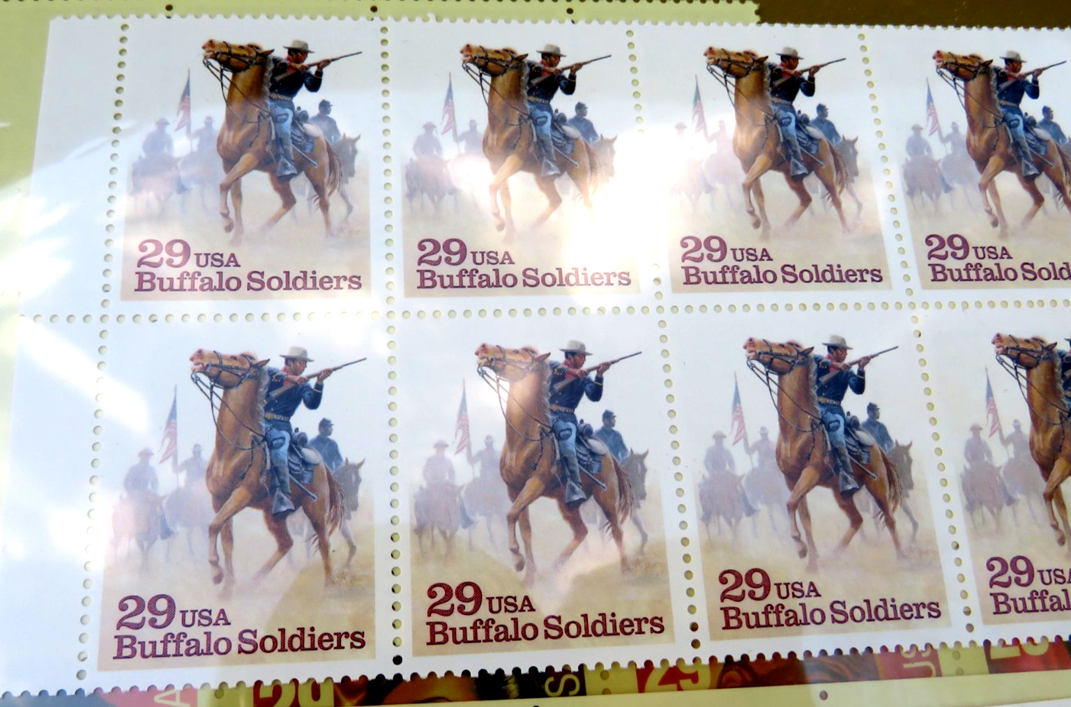 Lot of 10 BUFFALO SOLDIERS 29¢ US 1994 Postage Stamps. USA # 2818