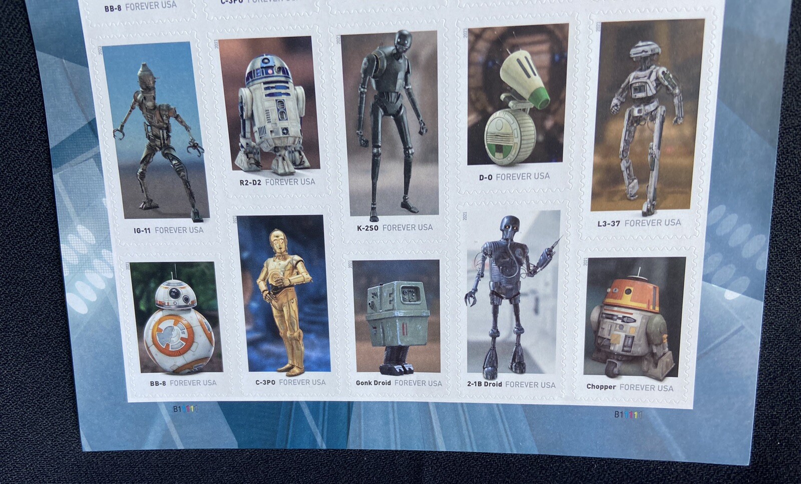US Scott Sheet of20 Star Wars Droids USPostal 1stClass Forever Stamps NevrHinged