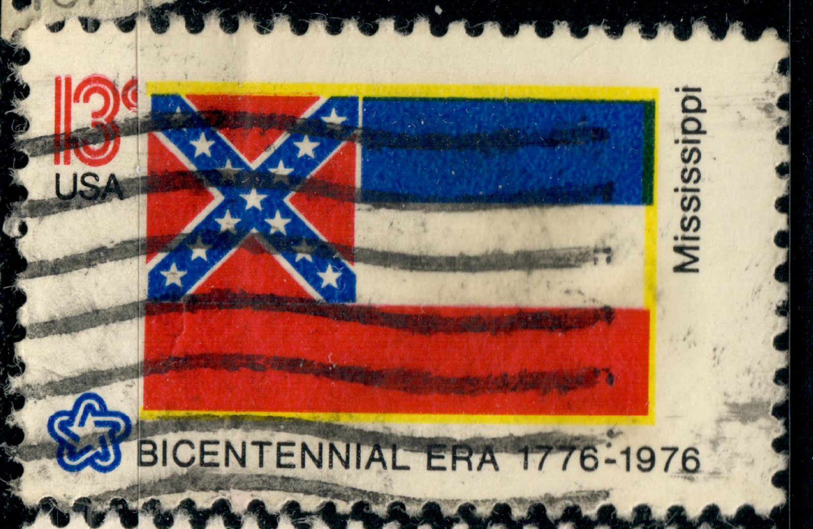 USA – 1976 – State Flags – Mississippi – 13¢ – #3606
