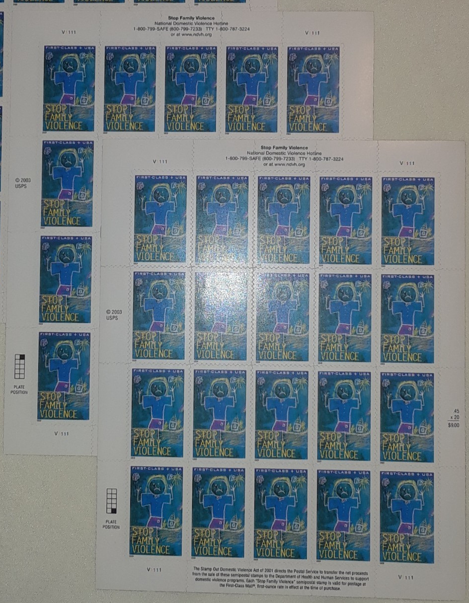 Mixed 100 of New/Usable Multiples, Strips & Singles of 39¢ US Postage Stamps USA