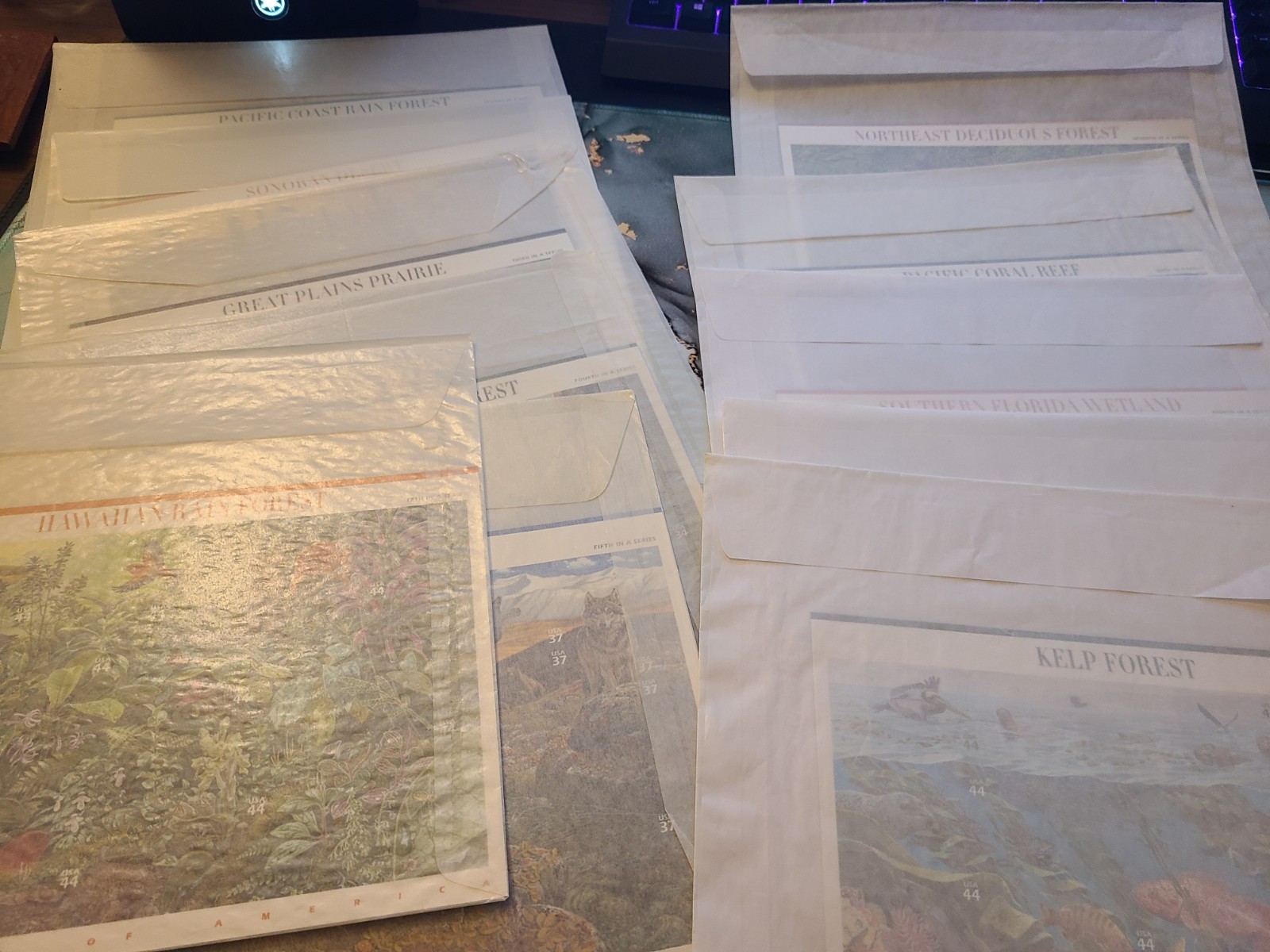 28 TOTAL SHEETS inc COMPLETE SET VINTAGE NATURE OF AMERICA Sheets US Stamps