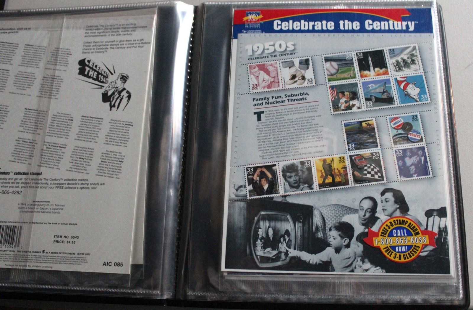 Mint CELEBRATE THE CENTURY 1900-1999 Complete 10 Sheet Set US Stamps W/SUPER Her