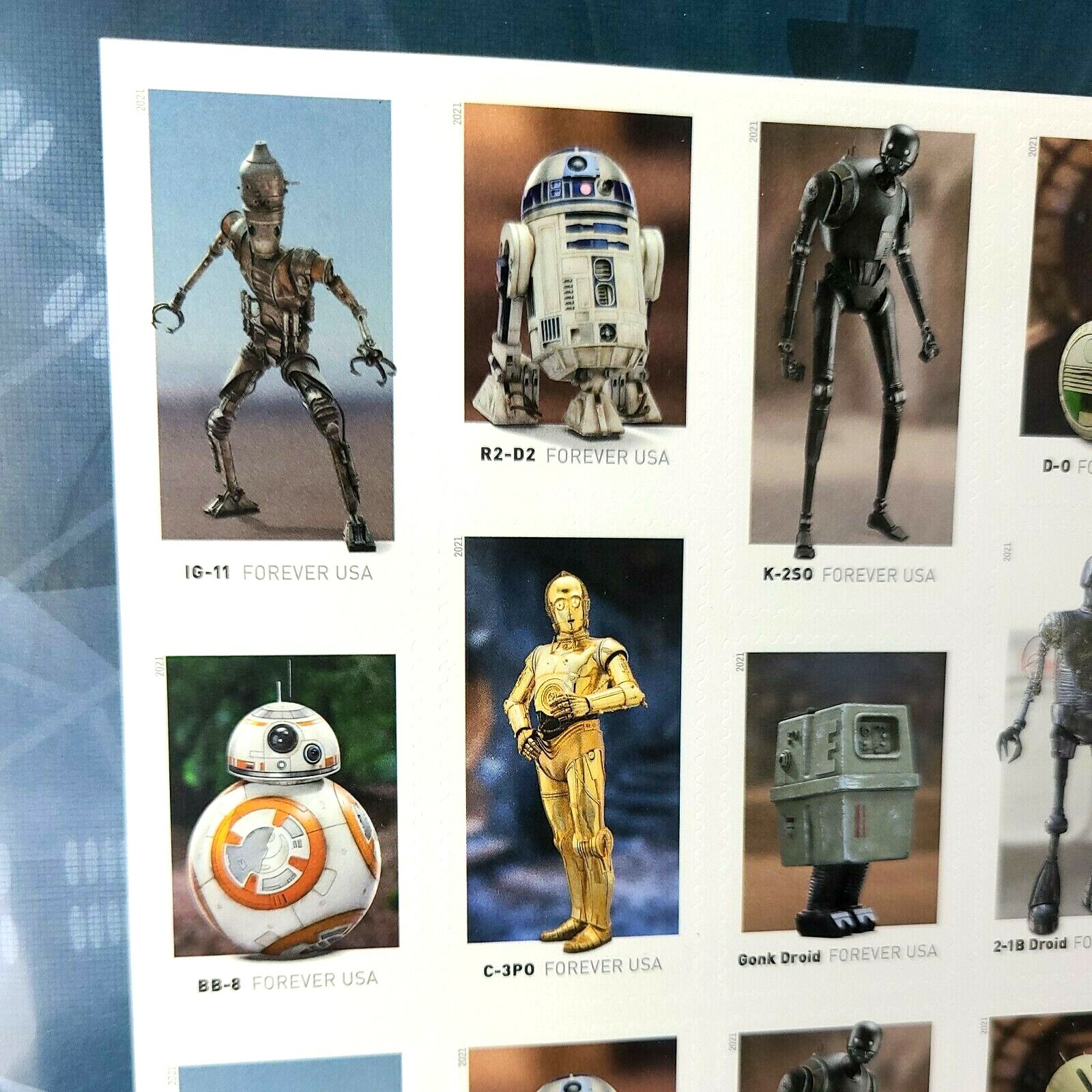 New USPS Star Wars Droids One Complete Sheet of 20 Forever Stamps