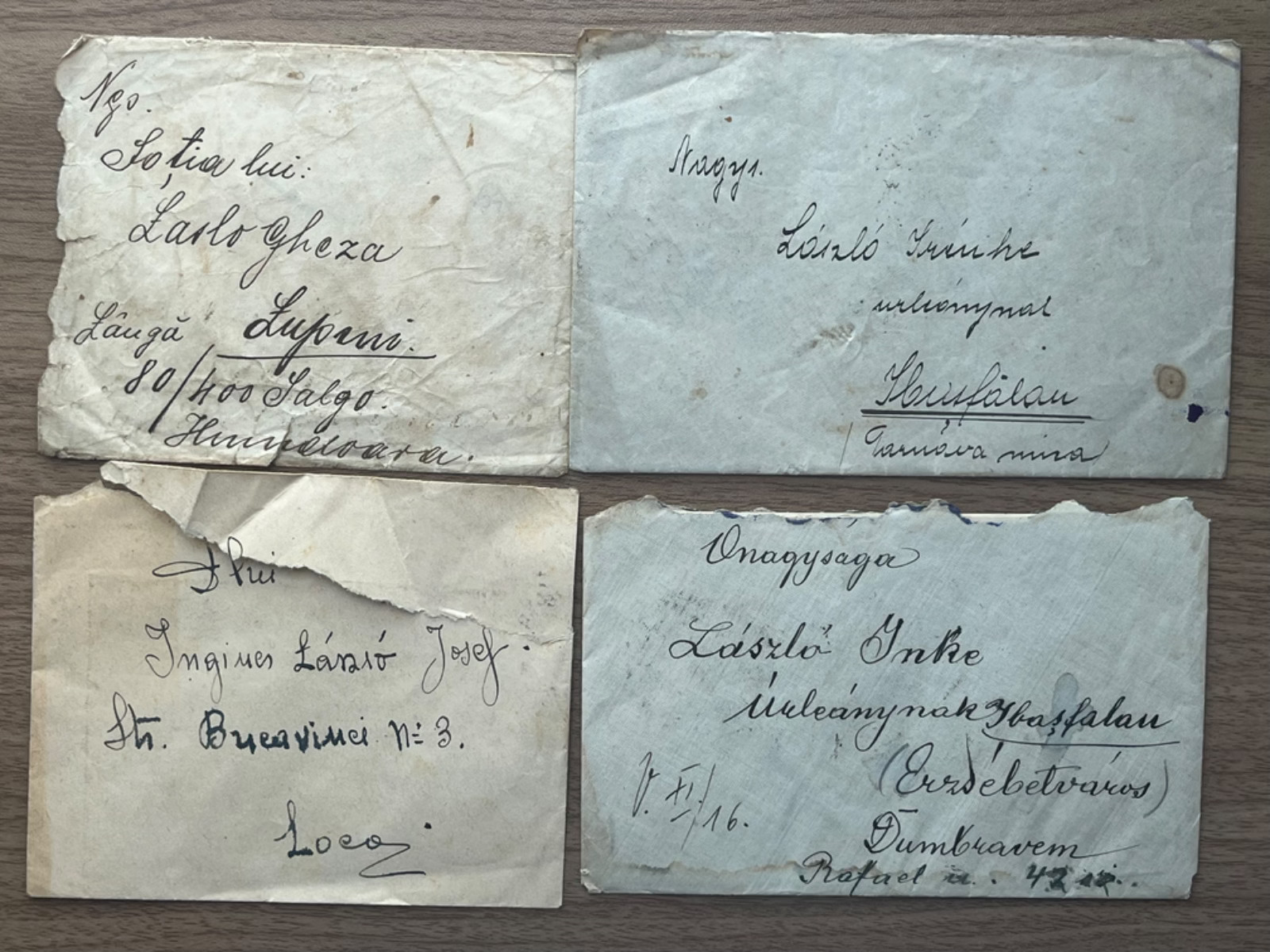 Lot of 4 Romania 1928 Envelope Cover King Ferdinand I Postal History