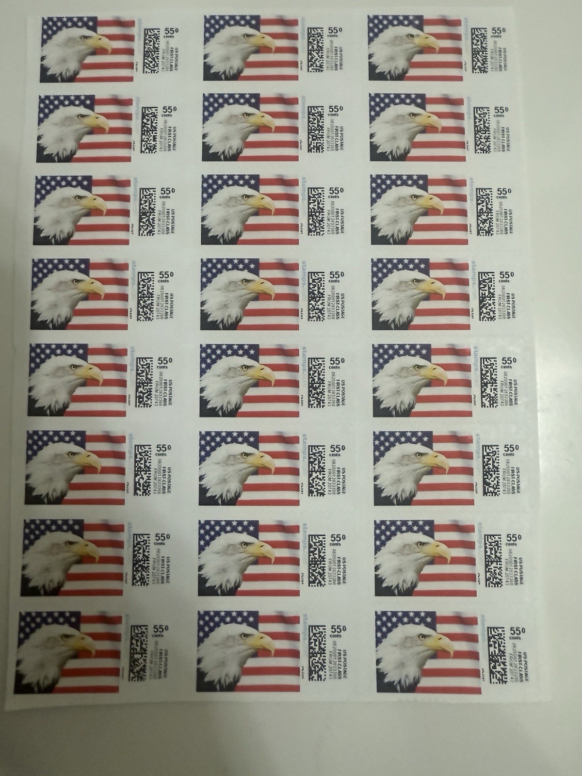 Discount Colorful Stamps 10 Sheets Each Fast Shipping. 24 Stamps Per Sheet.
