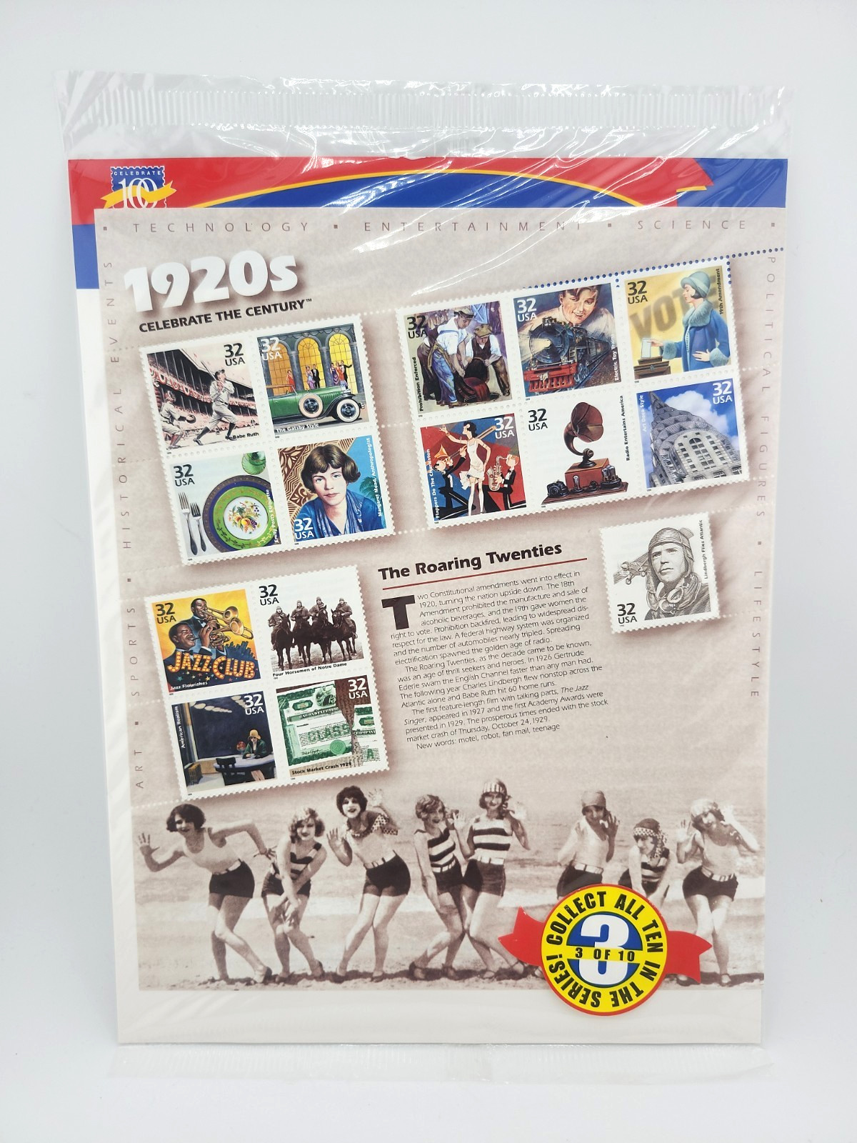 Scott # 3184 – Celebrate Century 1920’s – Stamps Sheet 32¢ – Original Packaging