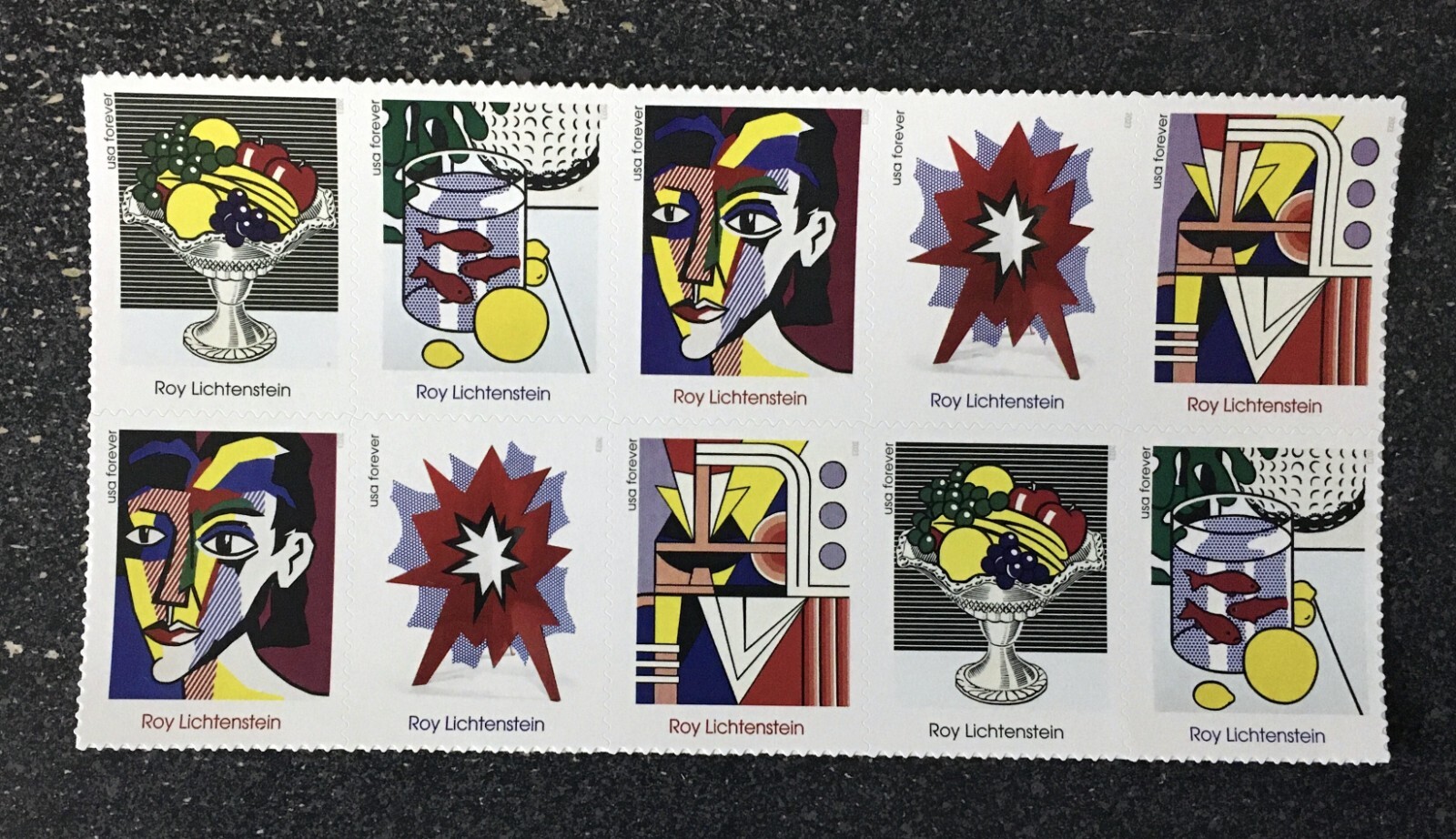 2023USA #5792-5796 Forever Roy Lichtenstein – Block of 10 mint postage