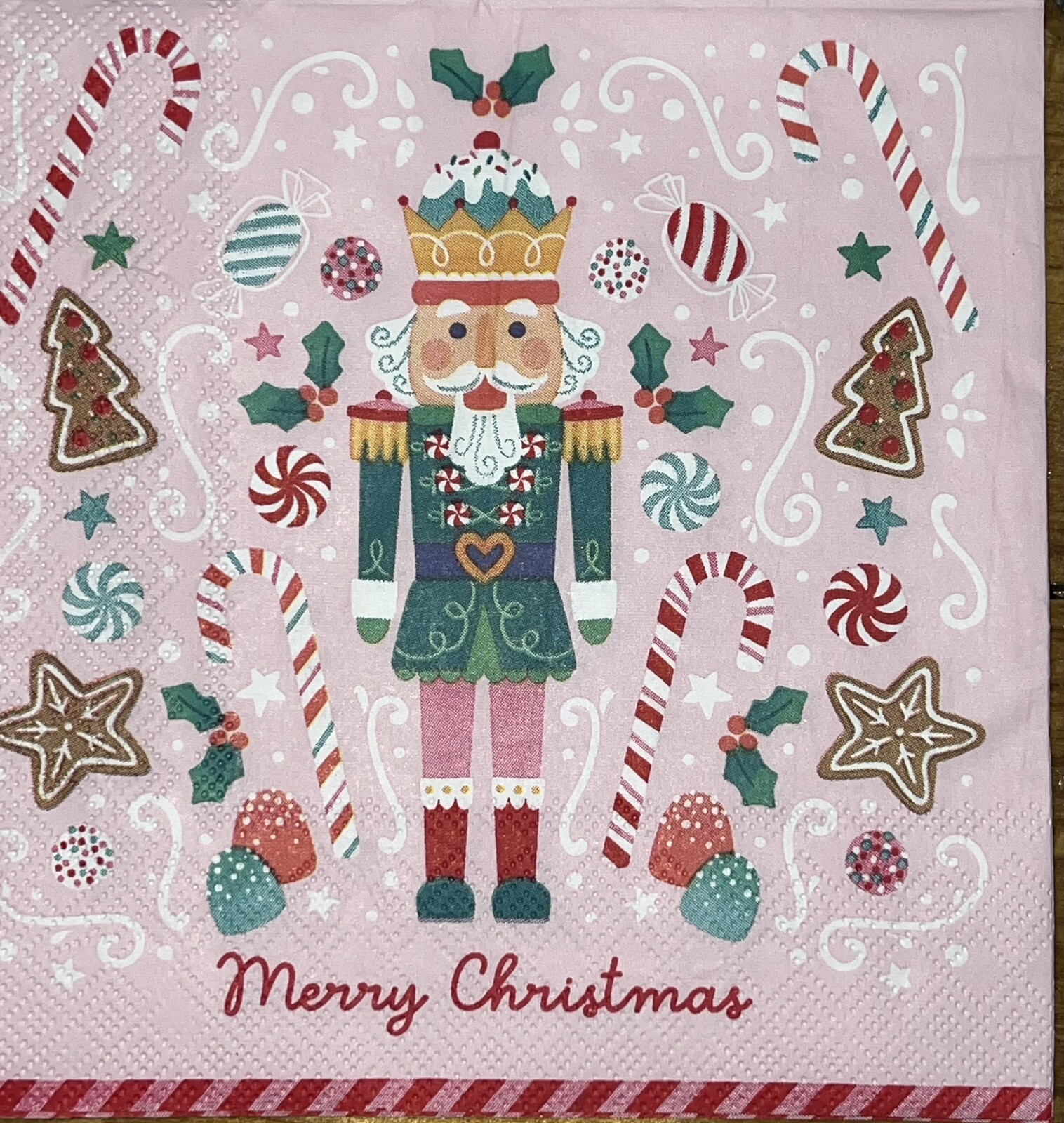 TWO Paper Lunch Decoupage Art Craft Napkins – CHRISTMAS NUTCRACKER=8 Pics