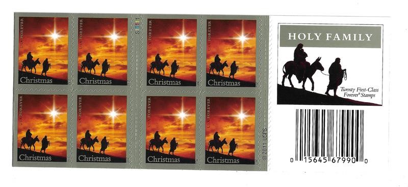 US SCOTT 4711a BOOKLET OF 20 HOLY FAMILY CHRISTMAS FOREVER STAMPS MNH