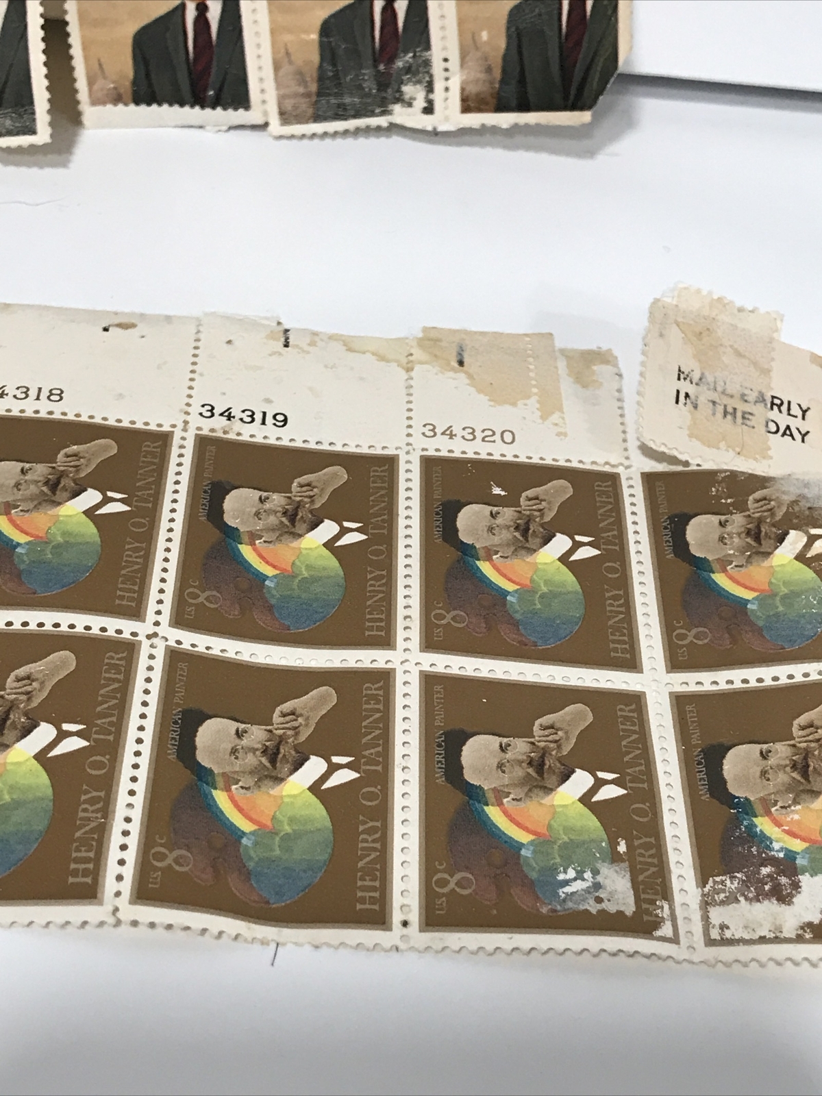 US SCOTT 1503 PANE OF 26 LYNDON B JOHNSON STAMPS 8 CENT FACE Henry O Tanner