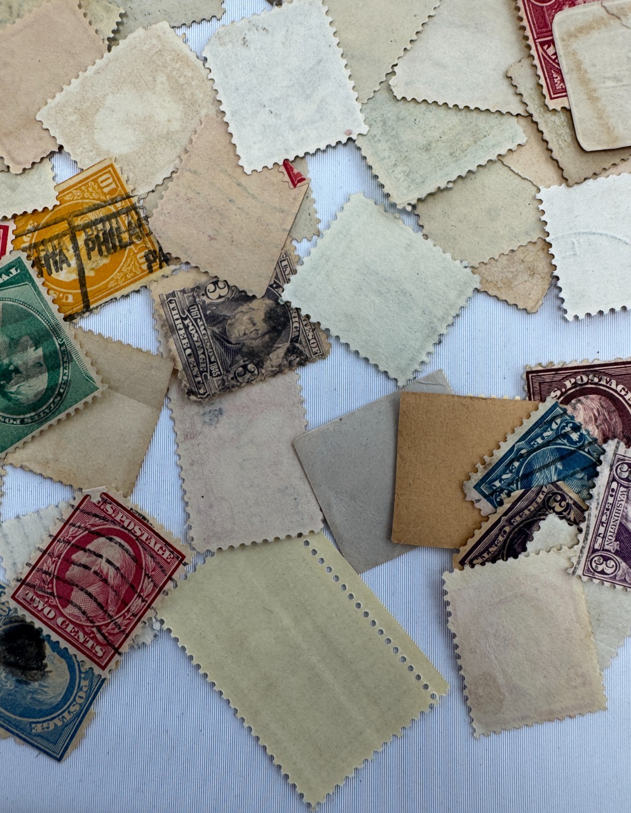 Vintage US Stamp Mixture Lot 75 and more Used Stamps Washington Franklin Revenue