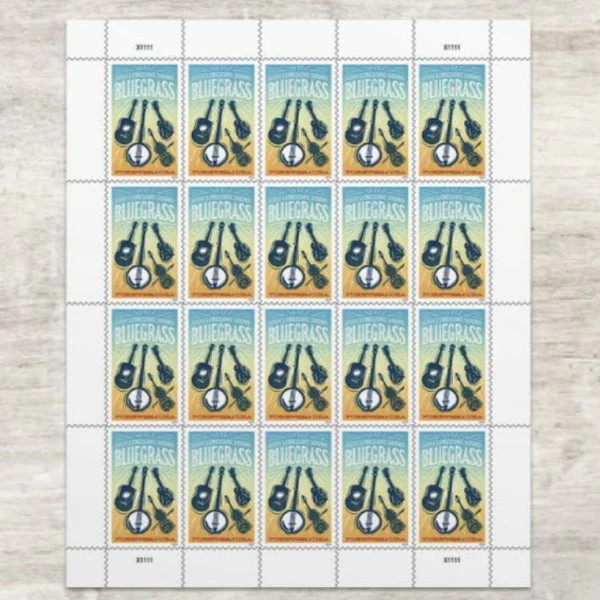 Bluegrass 2024 USPS First-Class Mail Forever Postage Stamps – 1 Sheet of 20