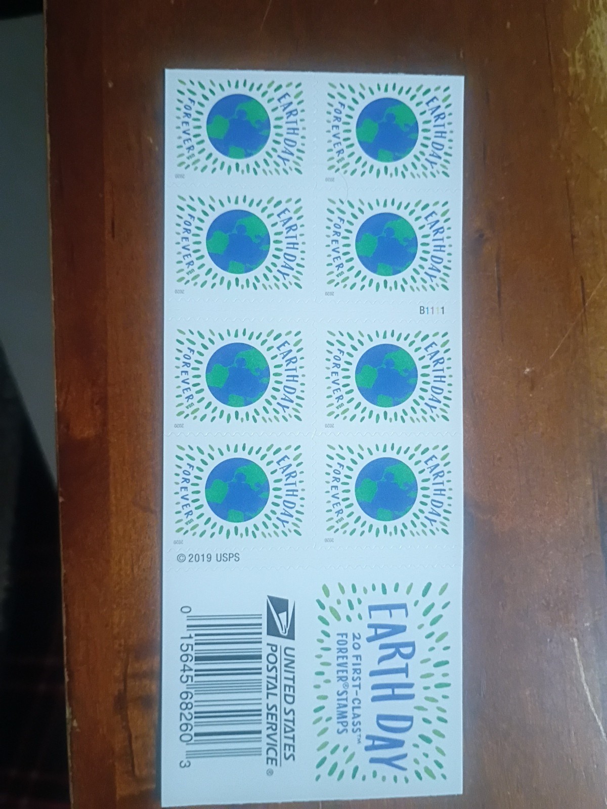 US Stamp Sheet, #5459, “Earth Day”, BKLT of 20, 2020, Forever, MNH