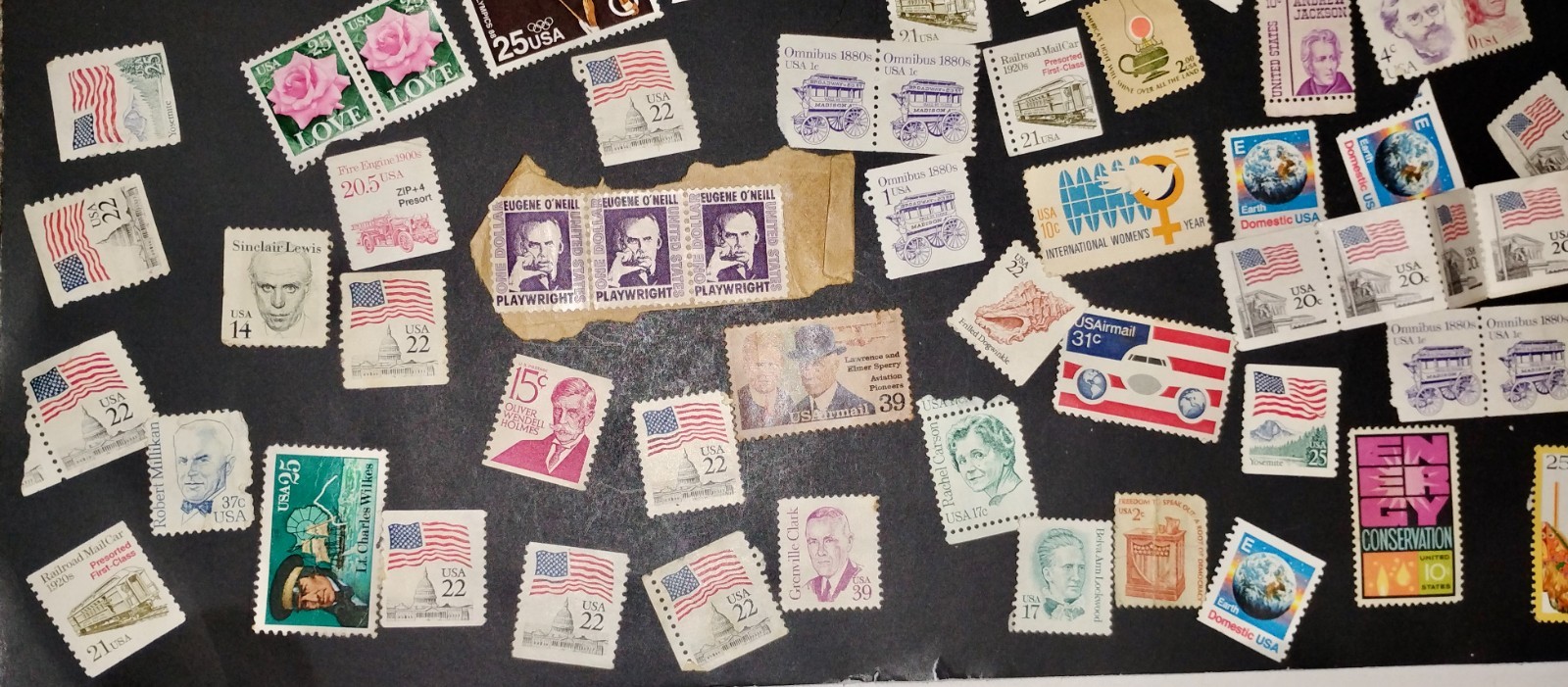 Mixed Lot of 200+ U.S. Vintage Stamps– High Denomination, non cancelled, Nice!!