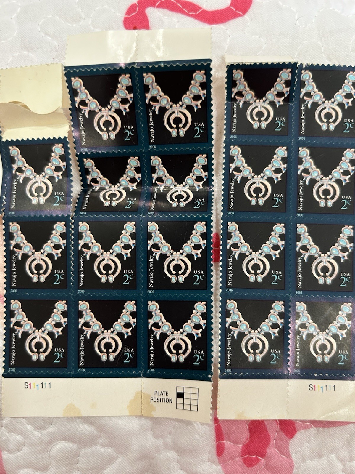 NEW Old Stock 17 United States Postal Service US Stamps Navajo Jewelry 2c 2 Cent