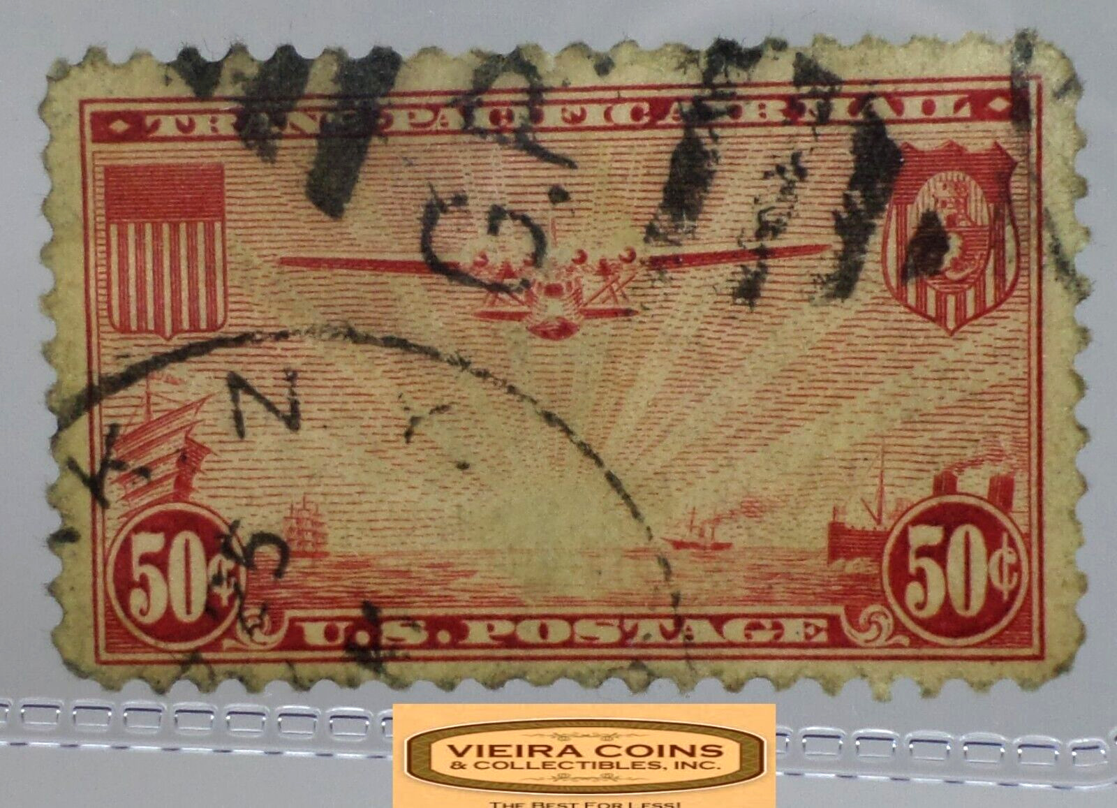 USA Postage Trans Pacific Air Mail 50 Cents Stamp – #S42203NQ