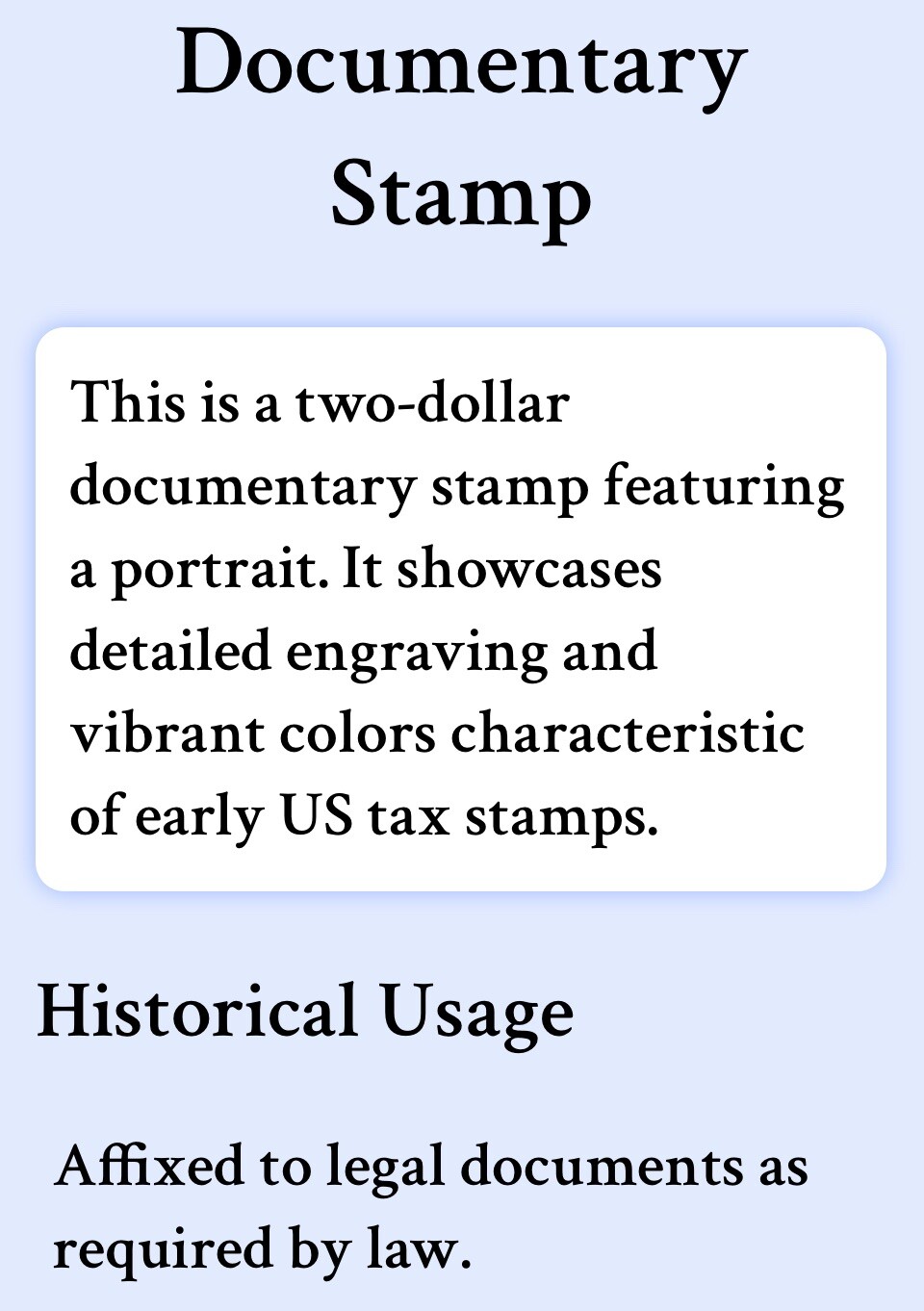United States Internal Revenue Documentary $2 Stock Transfer Stamp