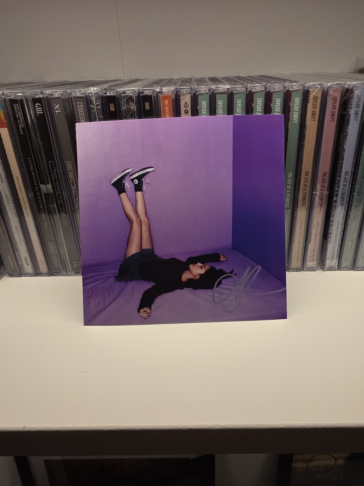 Olivia Rodrigo Signed GUTS Alternate Cover Fanmade Reprint Cd Insert Size