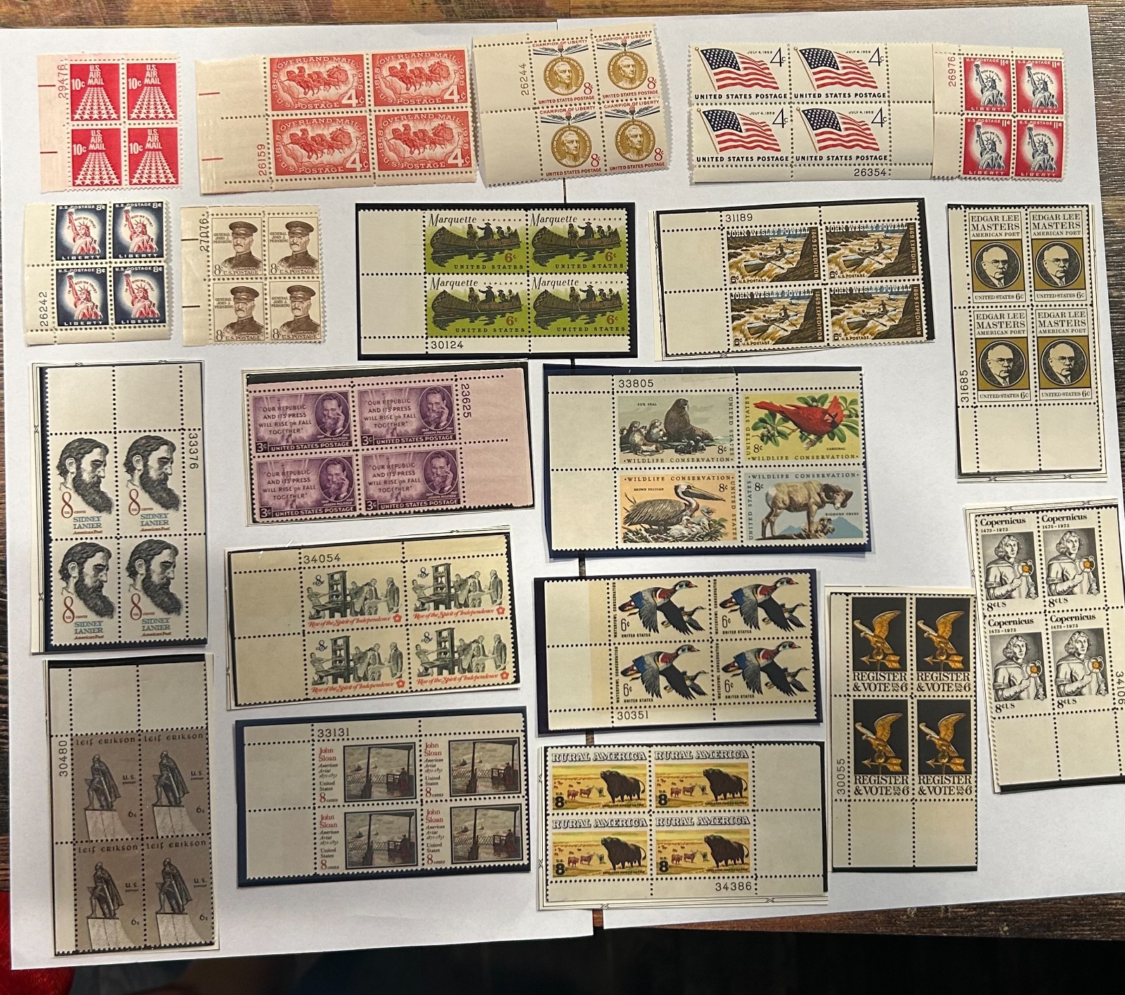 Vintage, Mint state US Postage Stamps, over 140+ Stamps!! See Description.