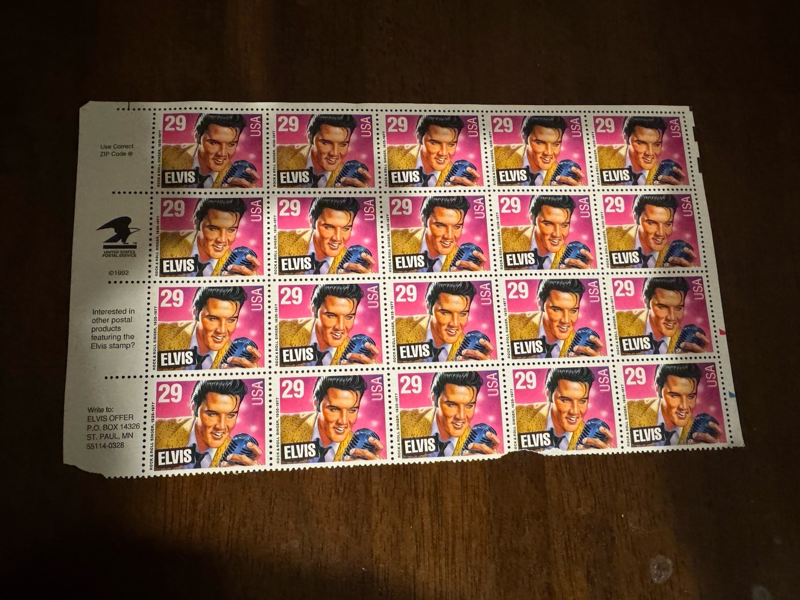 1936-1977 Elvis Presley US Stamps in great condition and unused 20 stamps