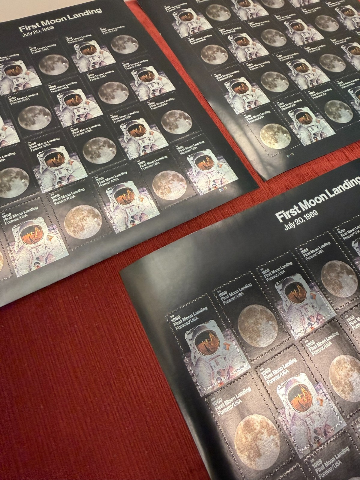 72 USPS Forever Stamps 3 Sheets of 24 Self Adhesive First Class Mail Stamps Moon