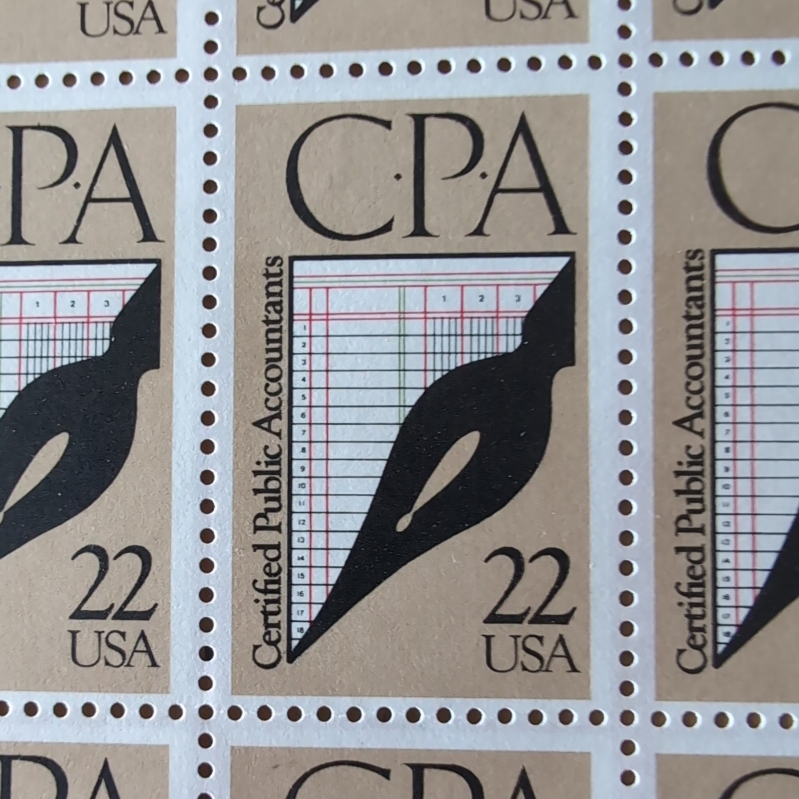 Certified Public Accounting CPA Postage Stamp