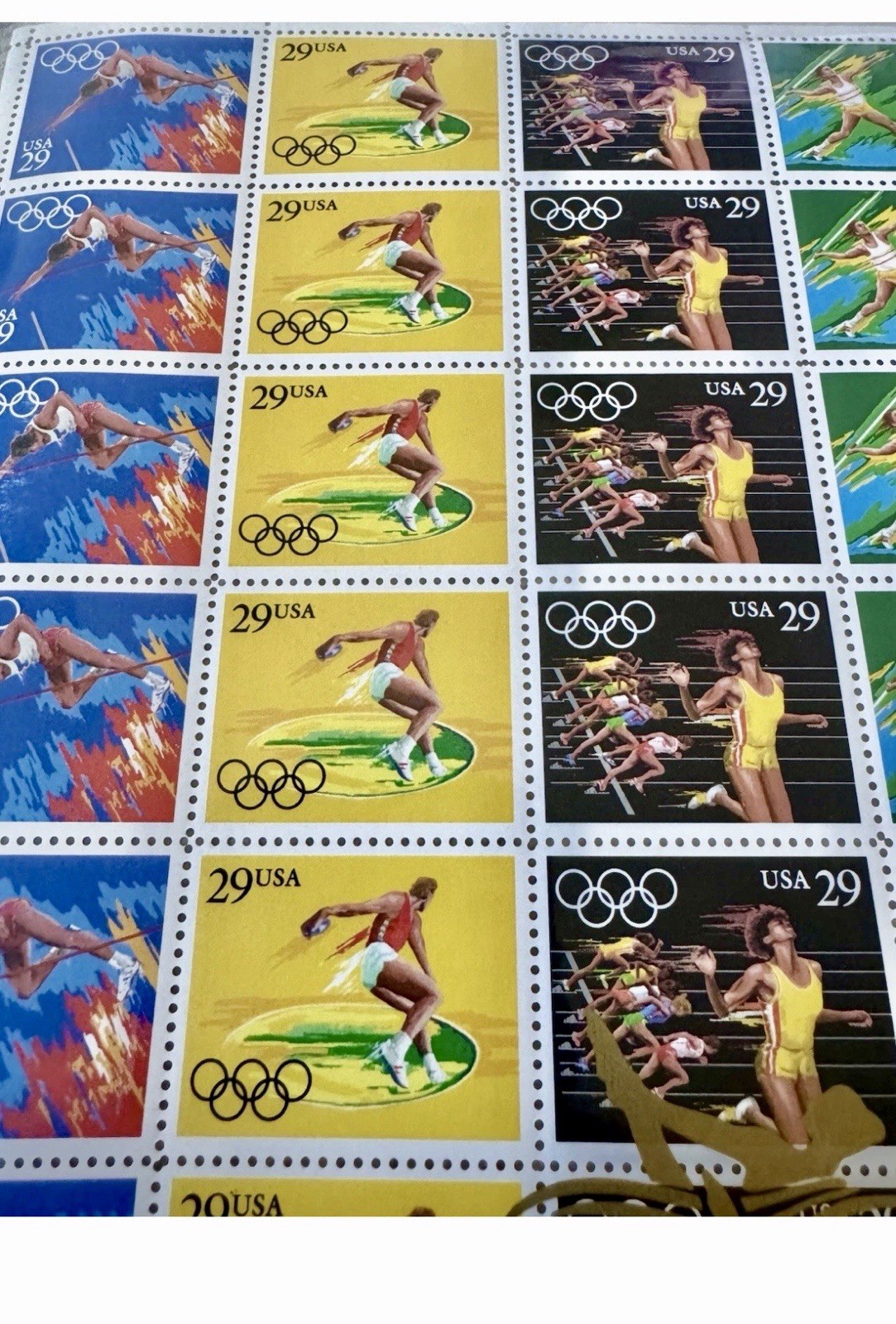 SCOTT # 2553-2557 1992 SUMMER OLYMPIC STAMPS 29c Commemorative Pole Vault MNH