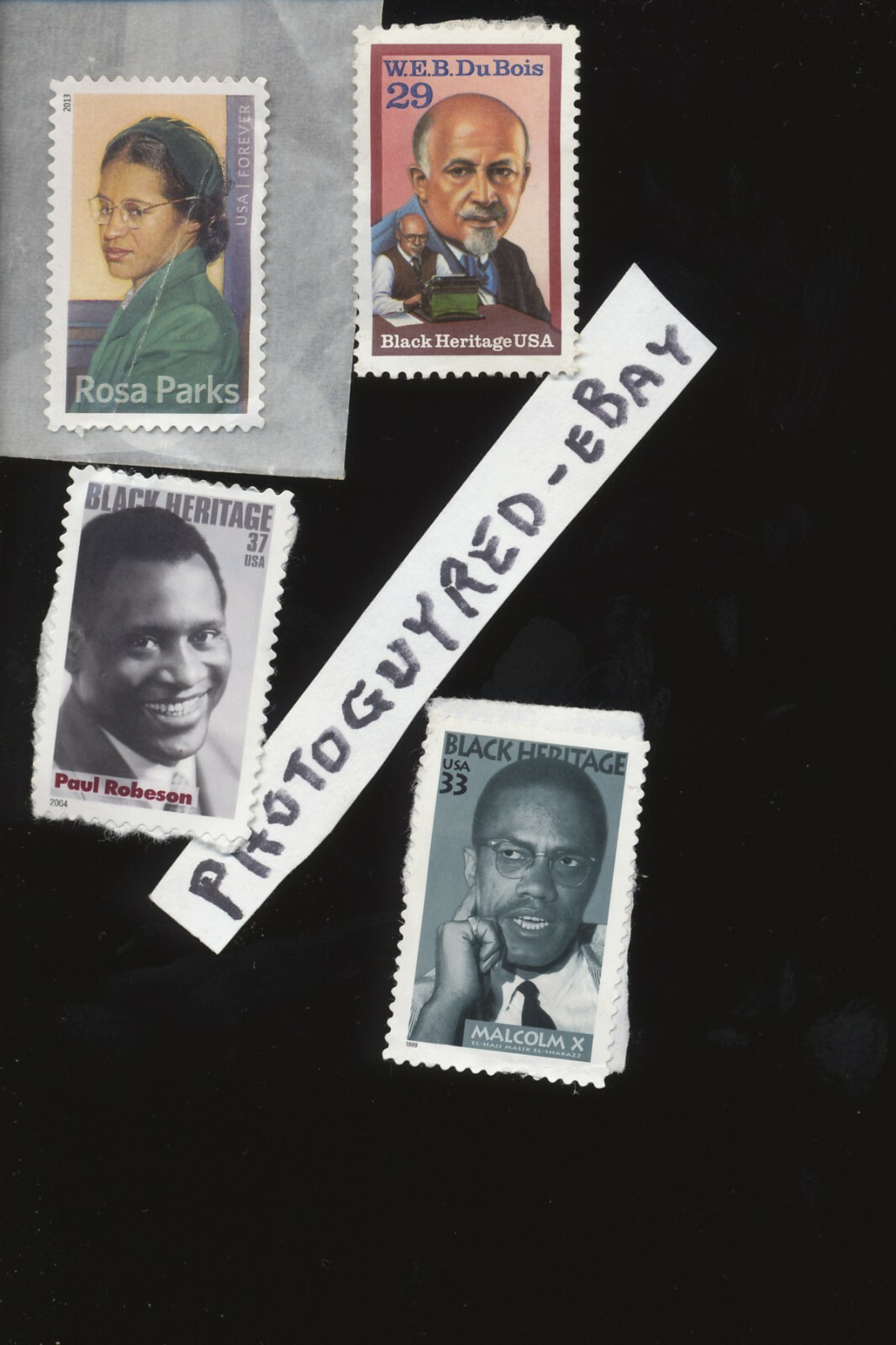 Afro-American USPS stamps-set of Five-Used-not canceled