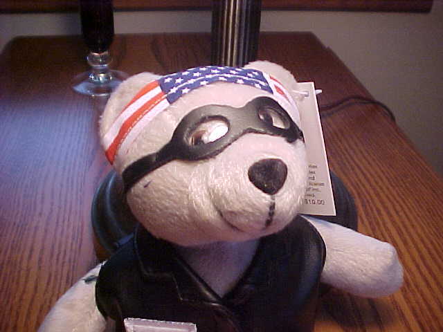 Scarce Motorcycle (For Rose) Commemorative STAMP Bear
