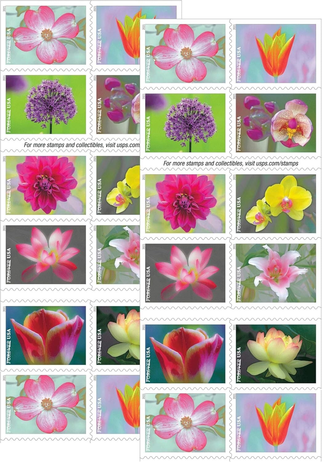 2 Sheets of 20 USPS GARDEN BEAUTY Forever Stamps Year 2020