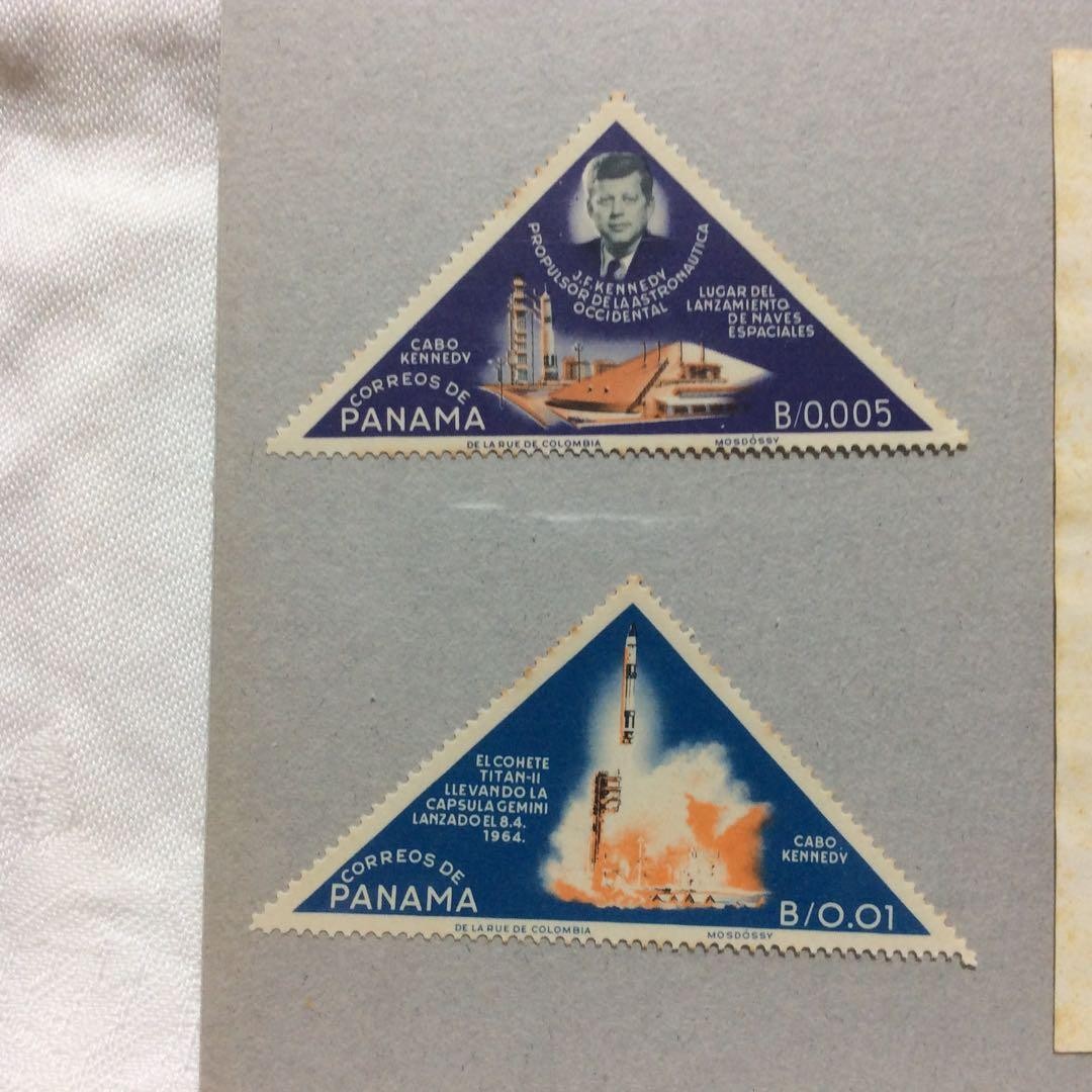 USA stamp, Kennedy, 1 sheet, Panama stamp, 2 pieces