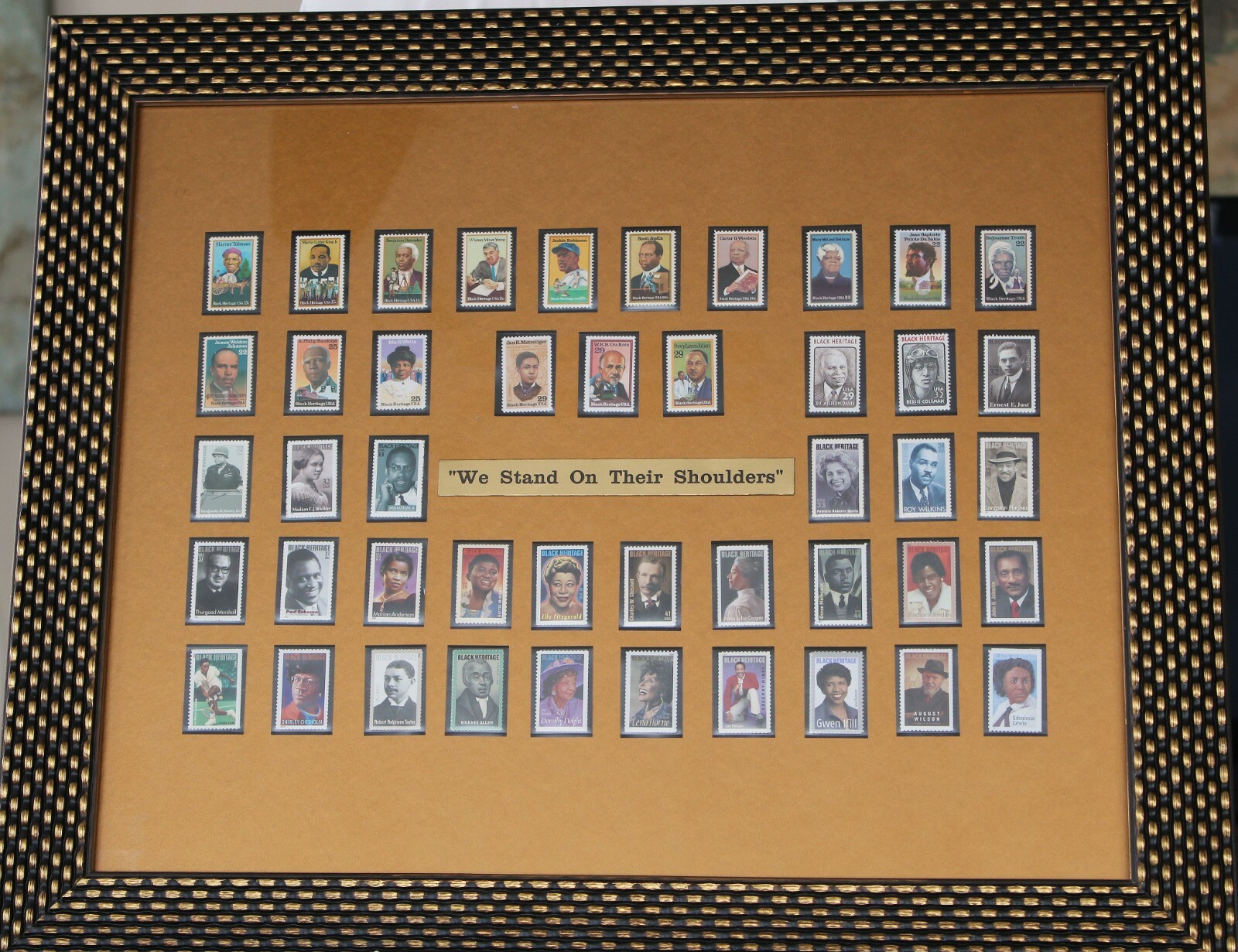 Black Heritage Stamp Collection- professionally mounted and framed. 