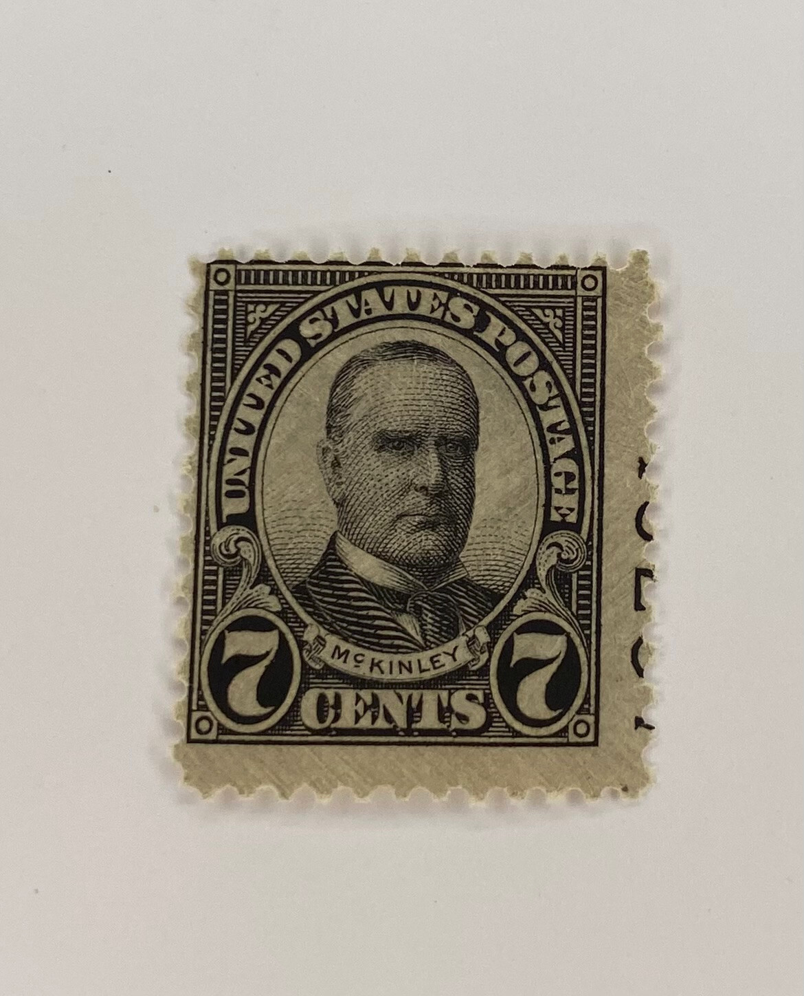 McKinley 7 cent black stamp 1926-1928 #639 Unused Mint Previously Hinged M2927