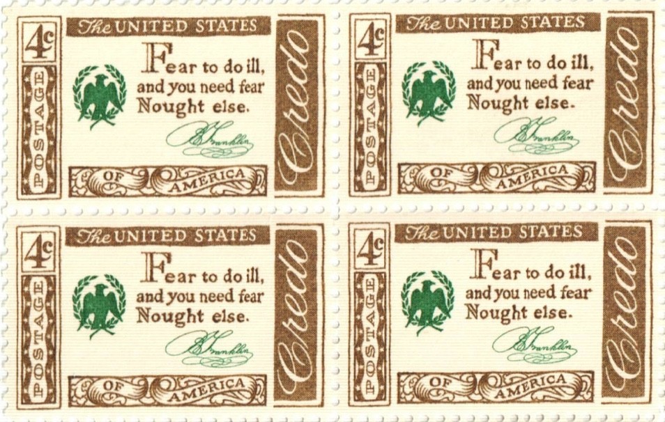 United State 4¢ American Credo Benjamin Franklin Postage Stamp #1140 Pack of 100