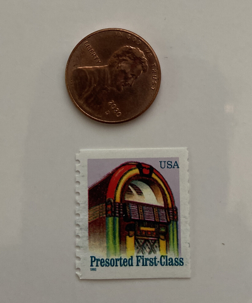 USA Juke Box Stamp NH Presorted First Class 1995 Excellent Colors! 👀