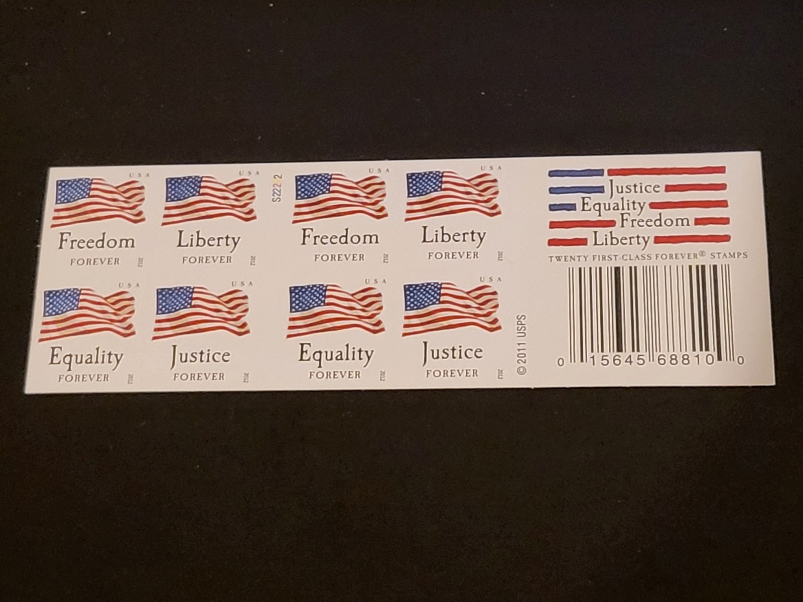 20 USPS 1st-Class FOREVER Stamps – Jutice Equality Freedom Liberty (COLLECTIBLE)