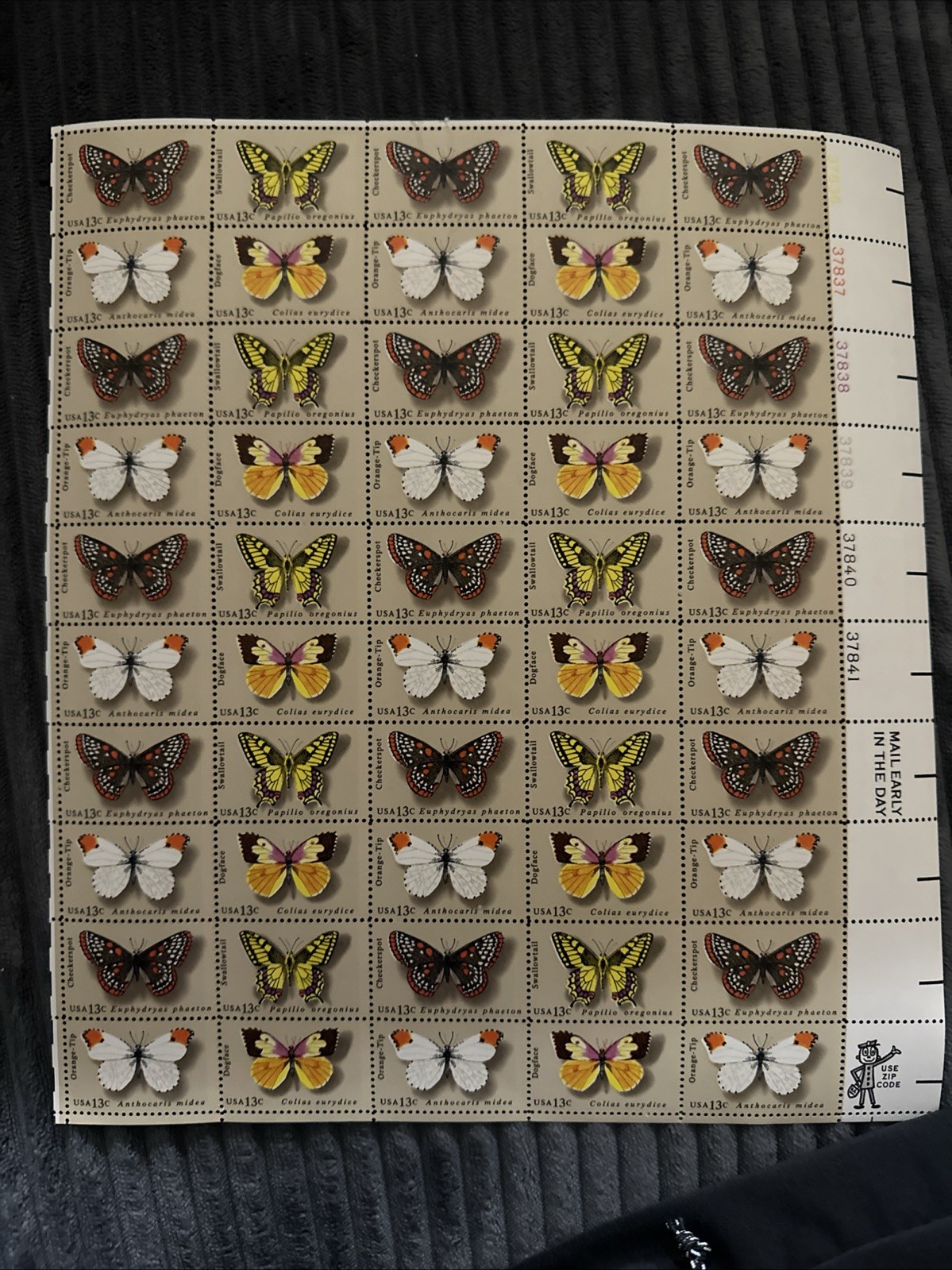 US SCOTT 1712 – 1715 SHEET OF 50 BUTTERFLY STAMPS 13 CENT FACE MNH