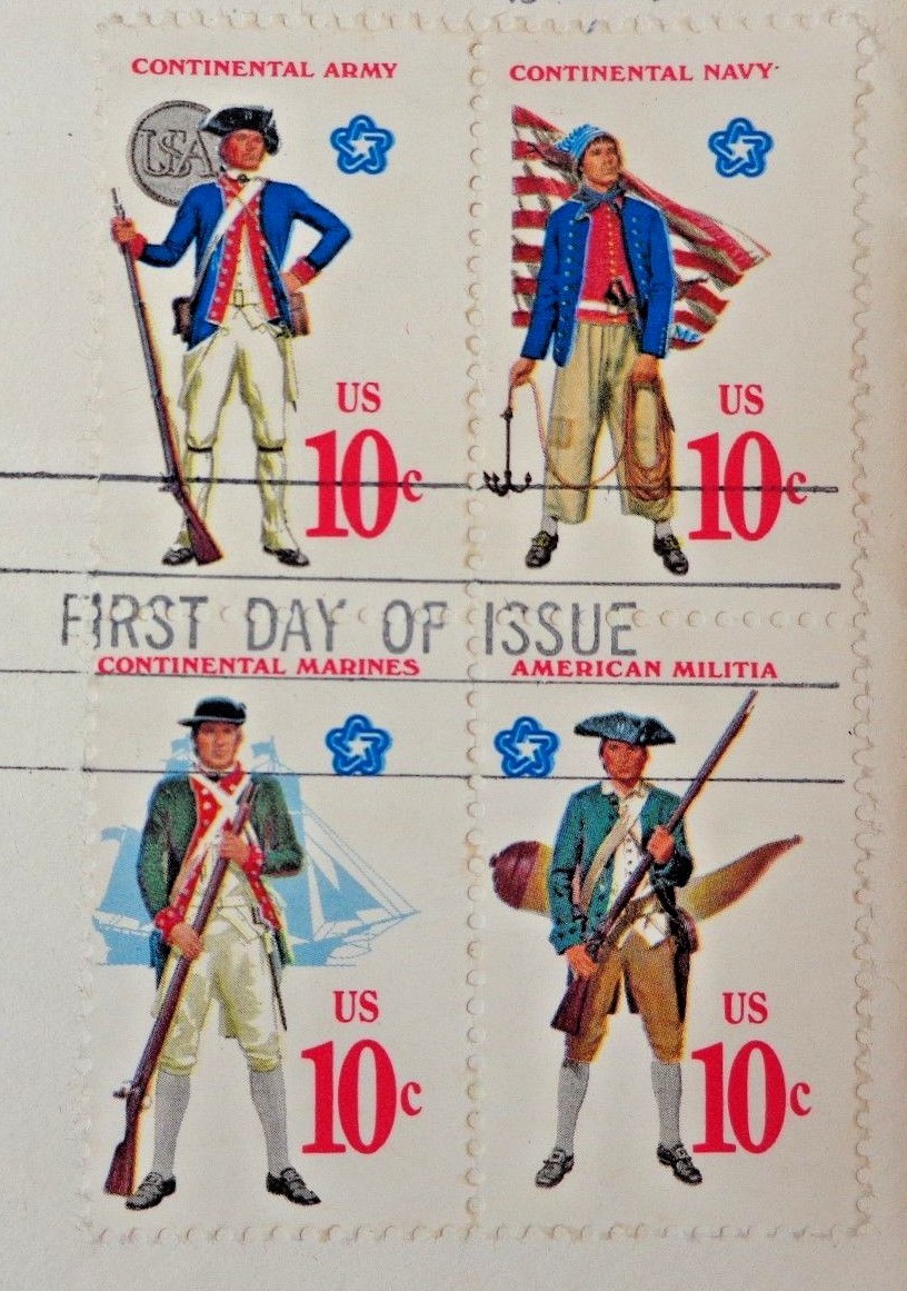 United States Continental Army 10 Cents First Day of Issue US Postage Stamps